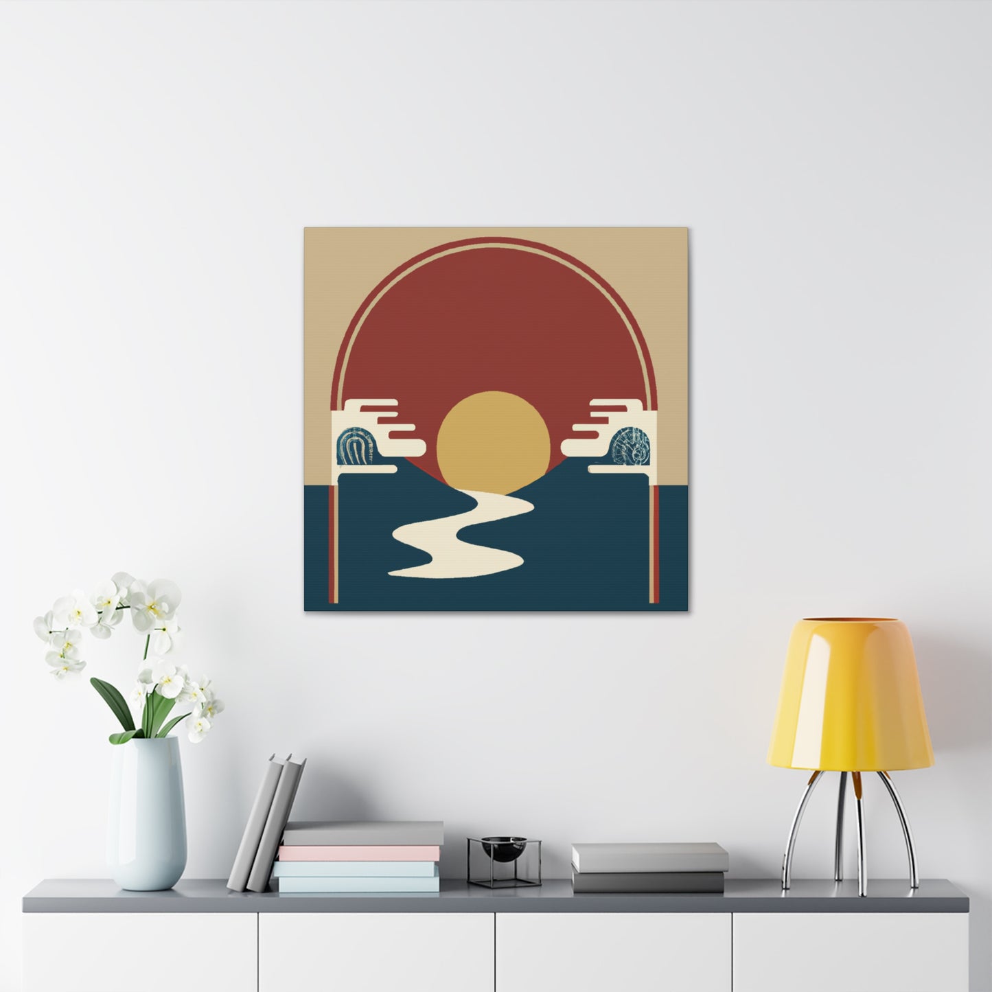Converging Contrasts - Midcentury - Canvas