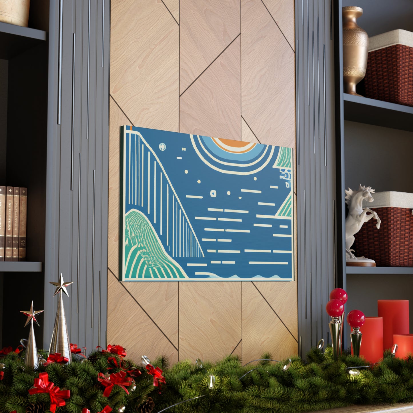 Blue Dream- Midcentury Canvas