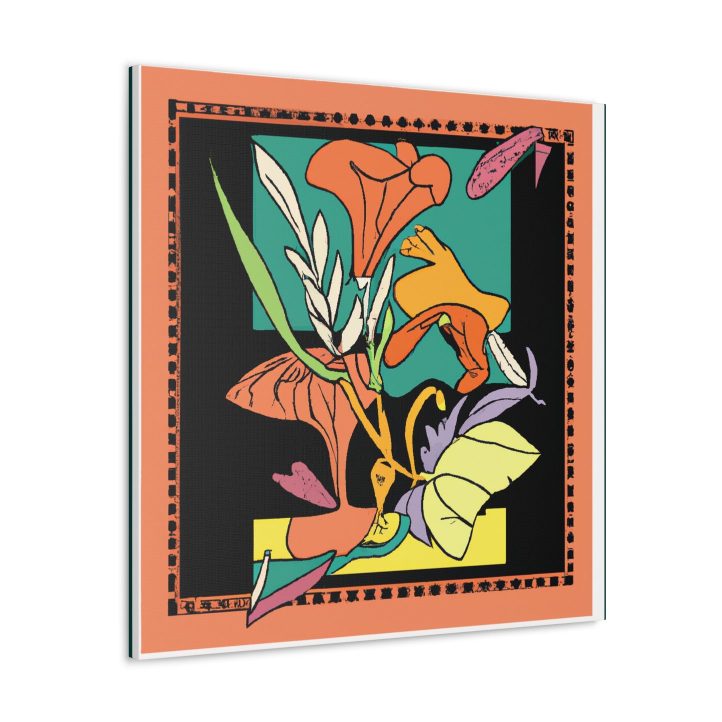 Spikestriped Similiskin. - Floral Canvas Midcentury