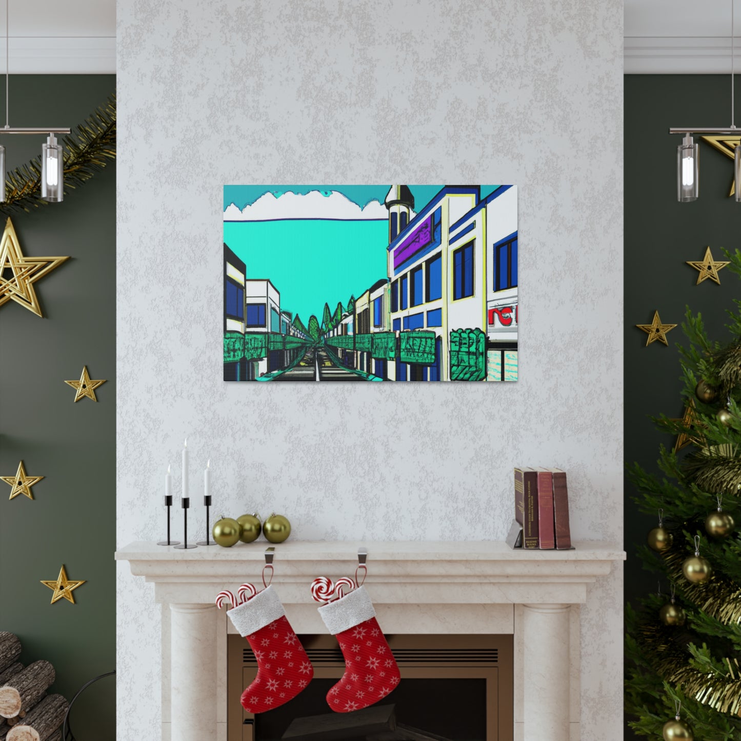 Aspen Avenue -Architectural Canvas Pop Art