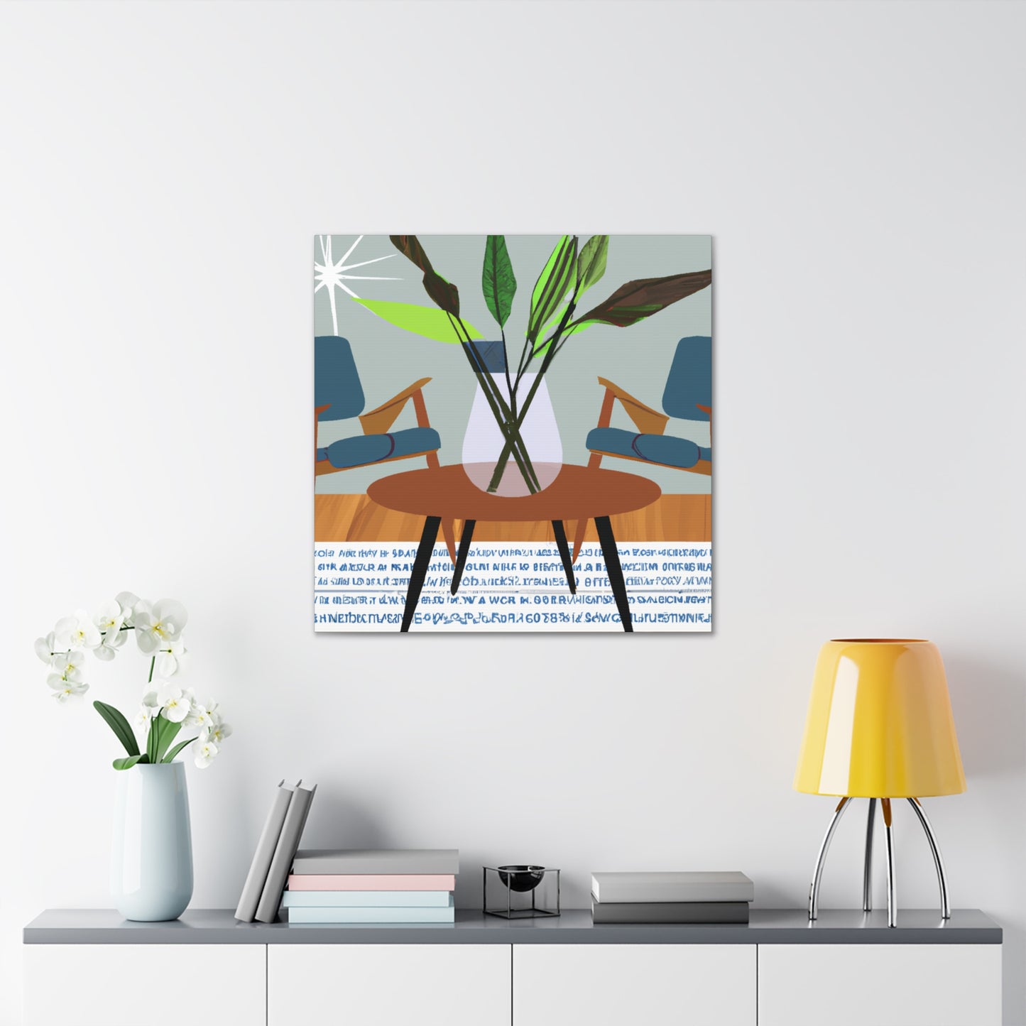 Vibrant Refraction - Midcentury - Canvas