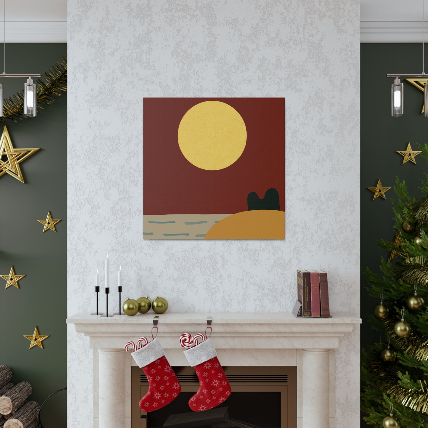 Peeking Ears - Midcentury Canvas