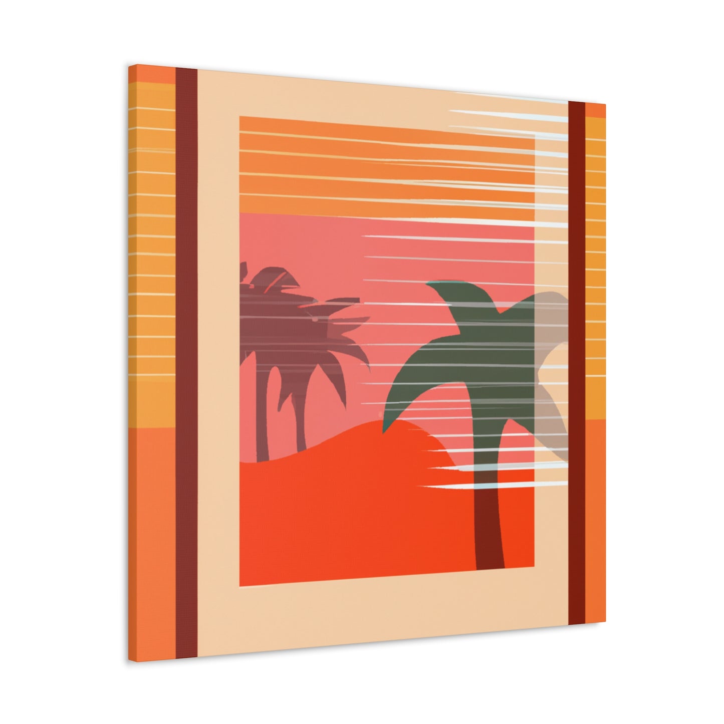 "Dawning Blush - Midcentury" - Canvas
