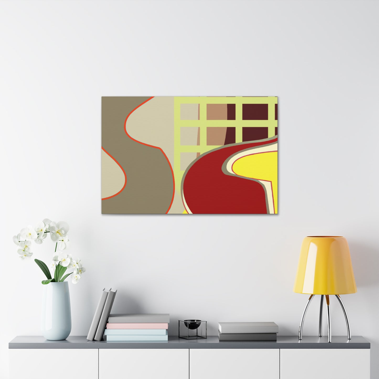 "Chromatic Reflection - Midcentury" - Canvas