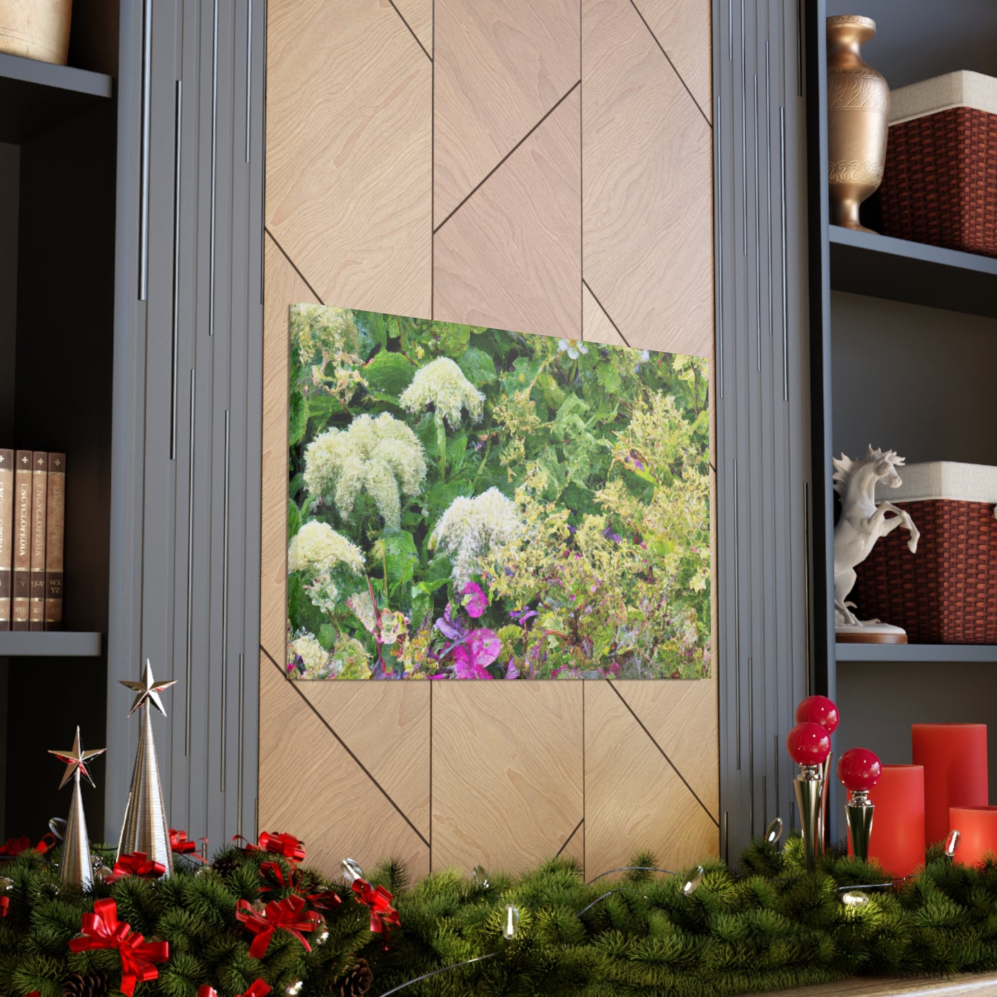 Tangled Garden Pathway. - Floral Canvas
