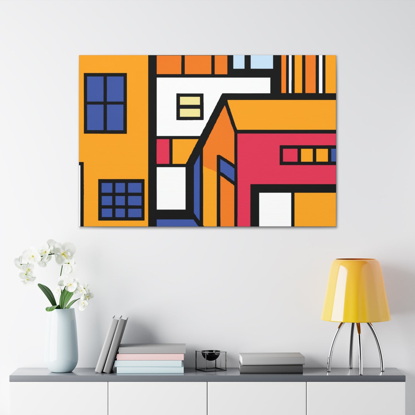 "Elegant Swirls - Midcentury" - Canvas