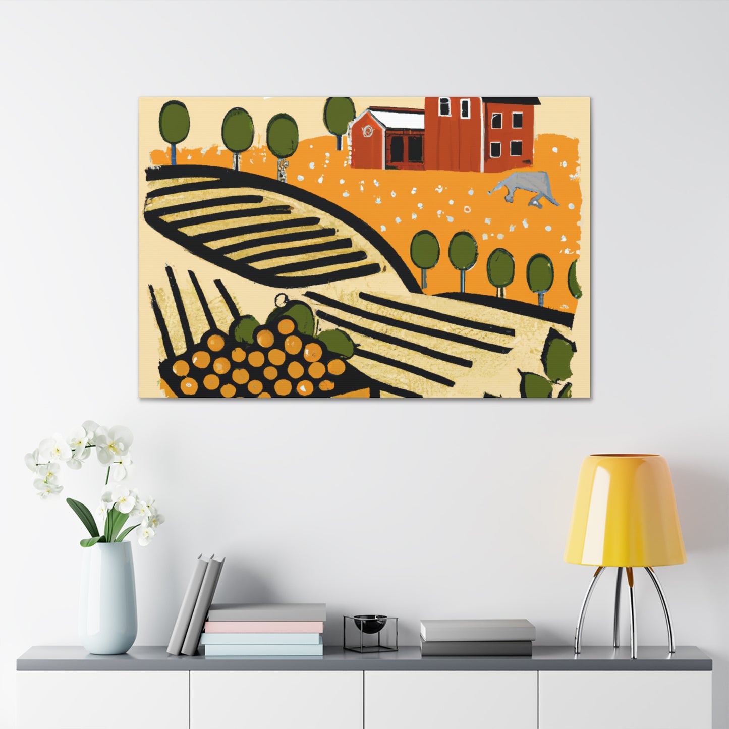 On Golden Farm - Amusement - Canvas