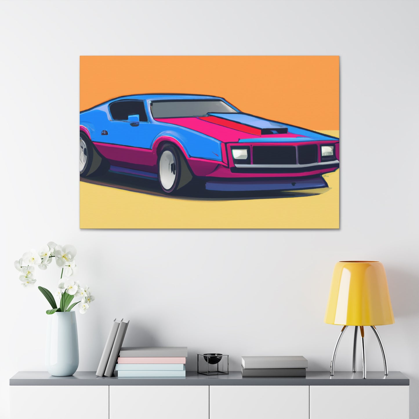 White Lightning - Automobile - Canvas