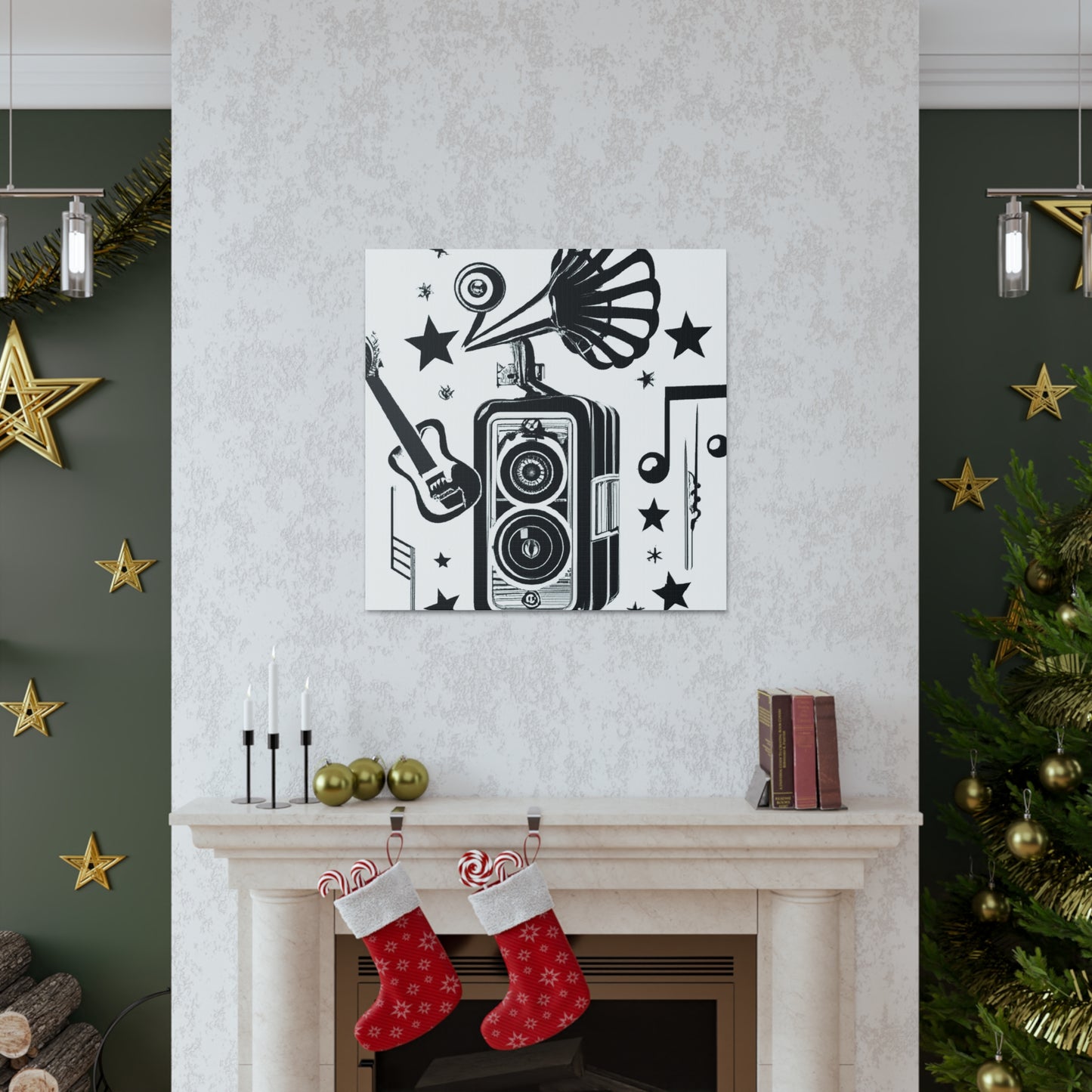 Grooving - Retro Music and Film Canvas