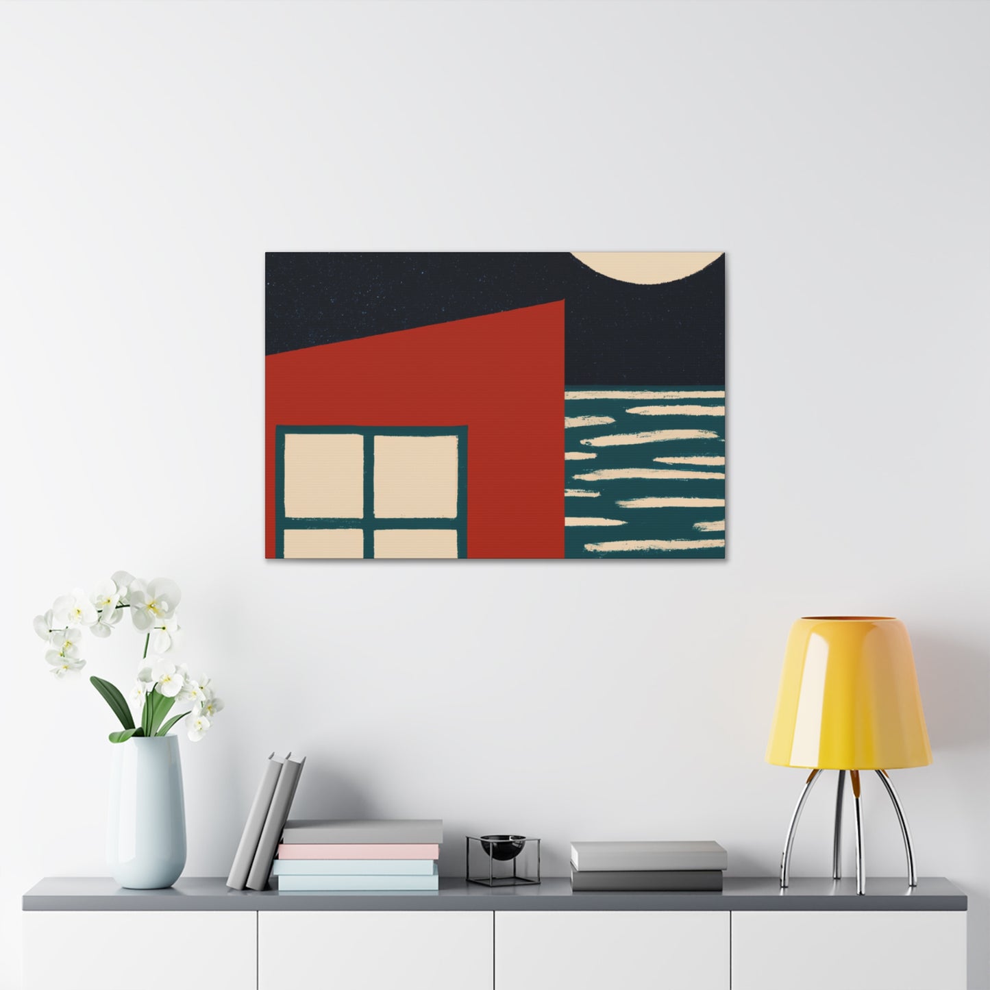 Dark Night- Midcentury Canvas