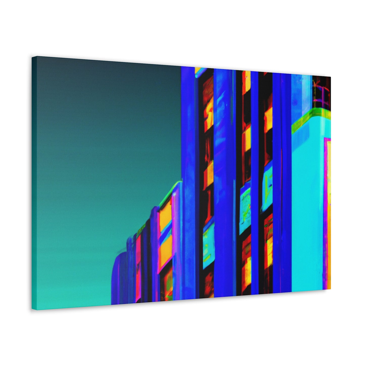 "Skyline Art Deco" - Art Deco Architectural Canvas