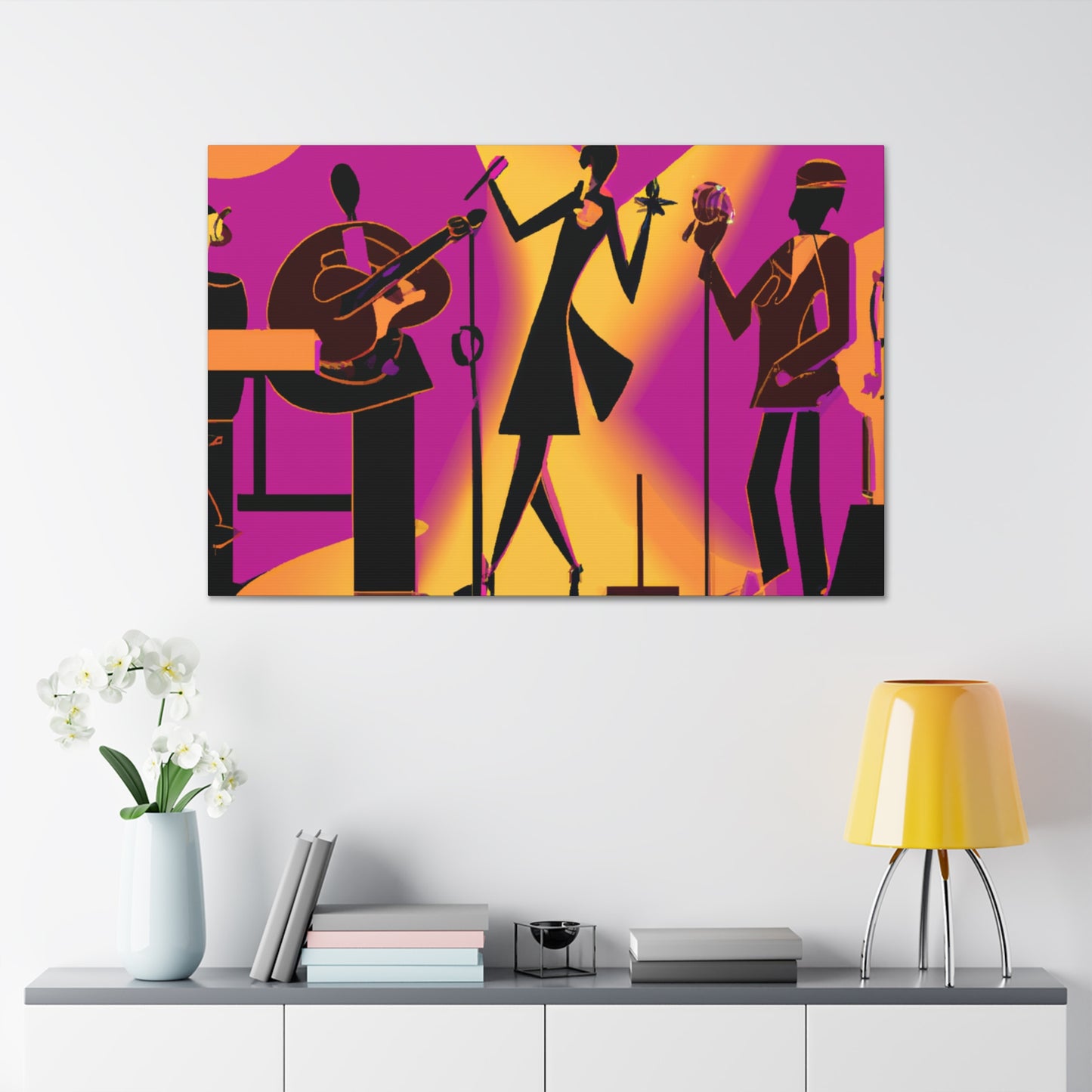 "Electric Fireflies - Retro Music" - Canvas