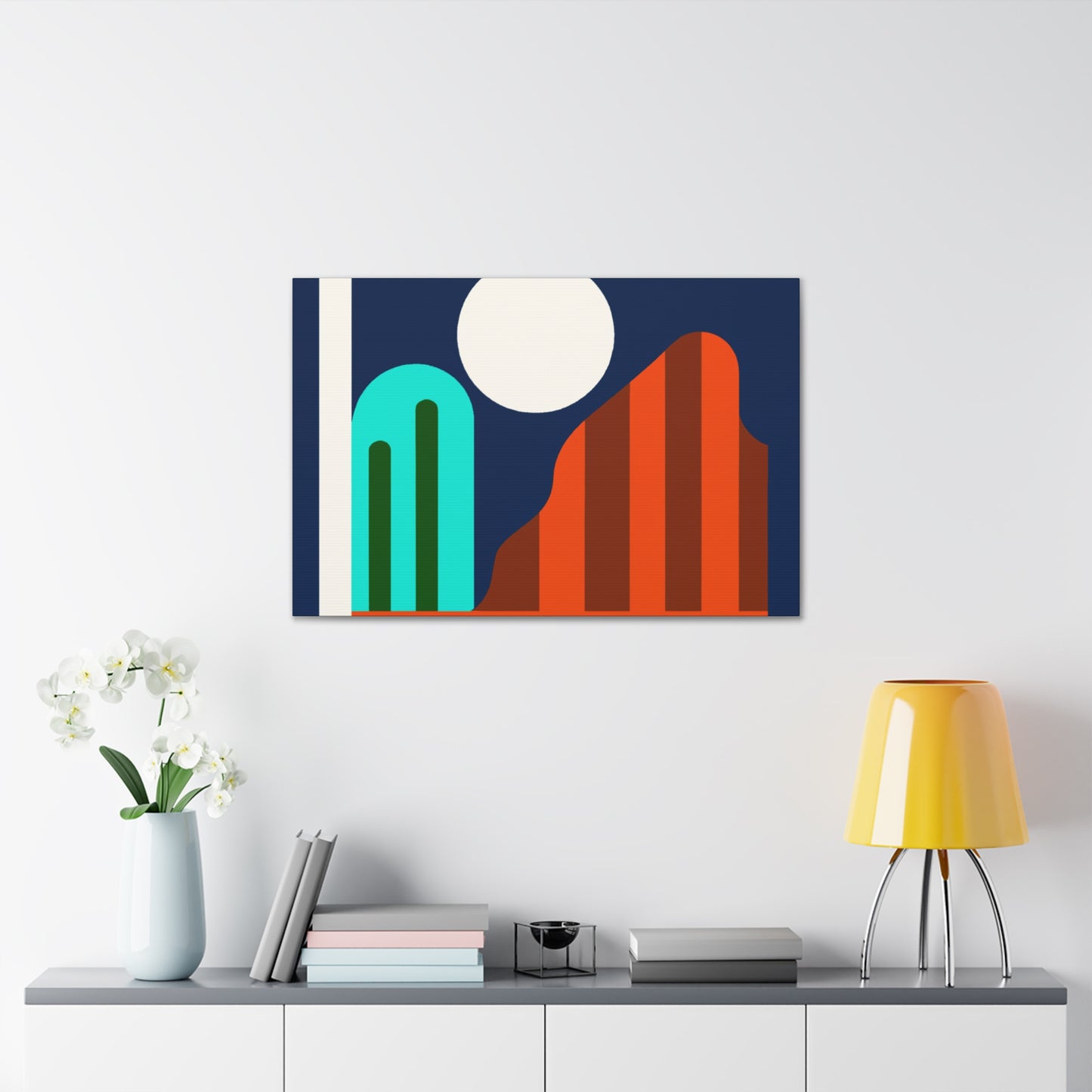 Curved Brilliance - Midcentury - Canvas