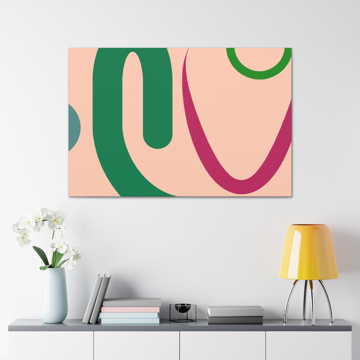 Multicolor Maze- Midcentury - Canvas