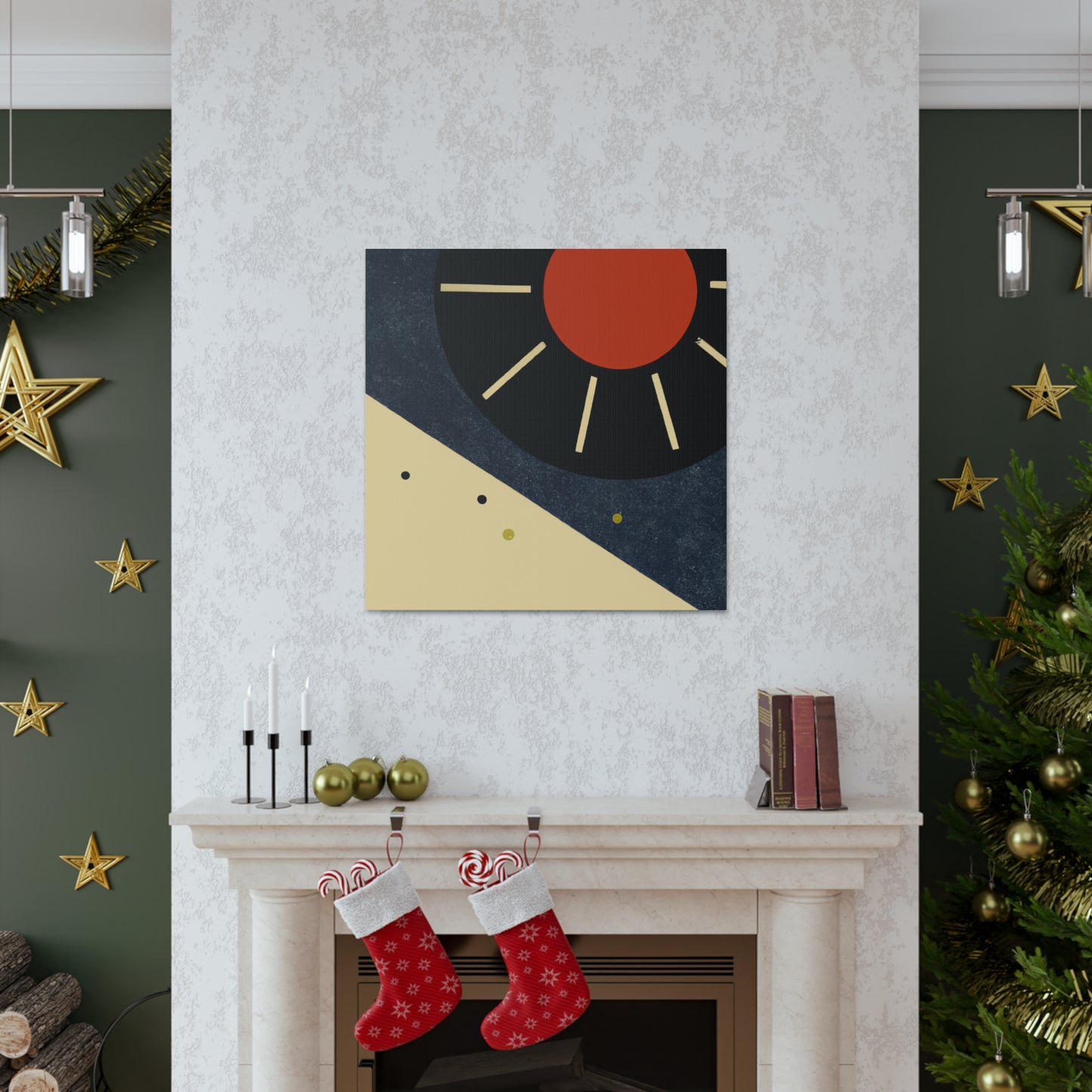 Rays - Retro Music Midcentury Canvas
