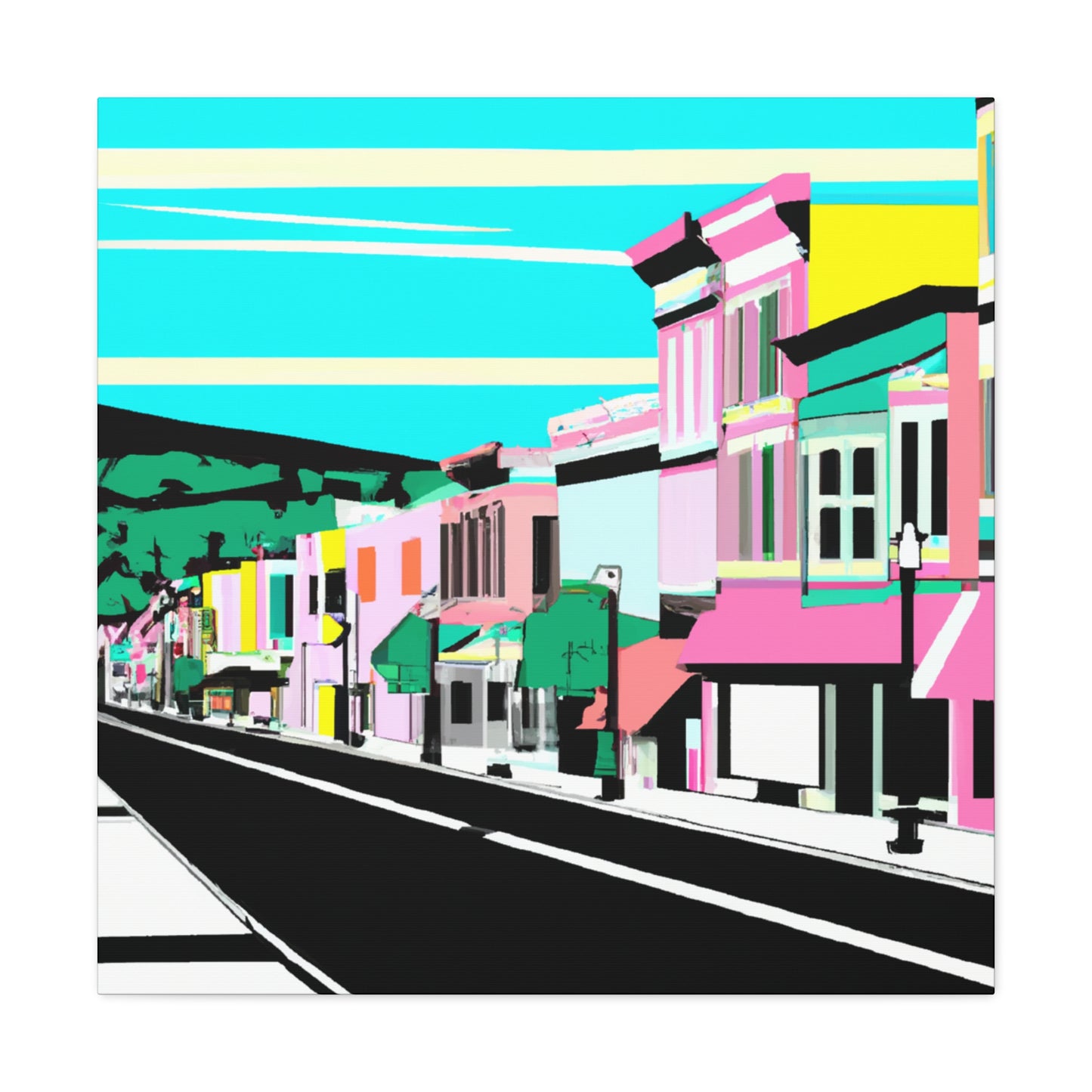 Pleasant Boulevard - Architectural Canvas Pop Art