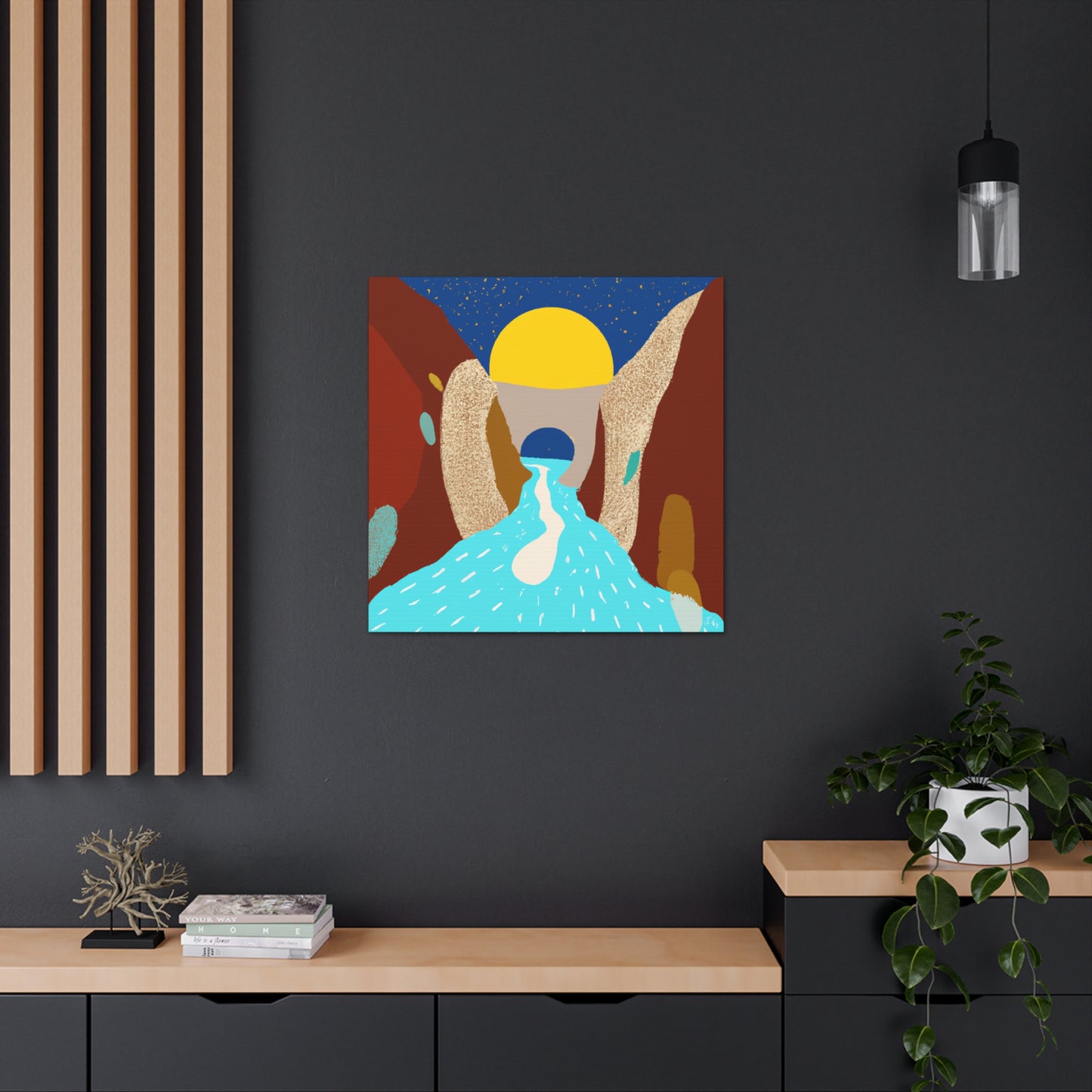 River Canyon - Midcentury Canvas