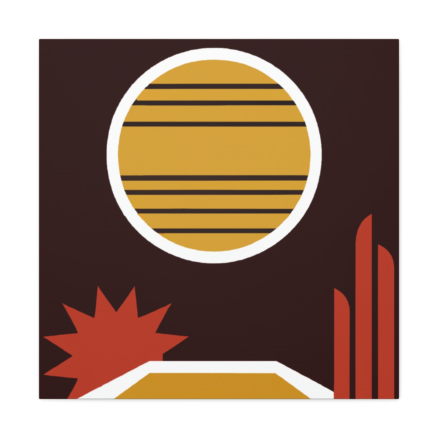 Gliding Shapes- Midcentury - Canvas
