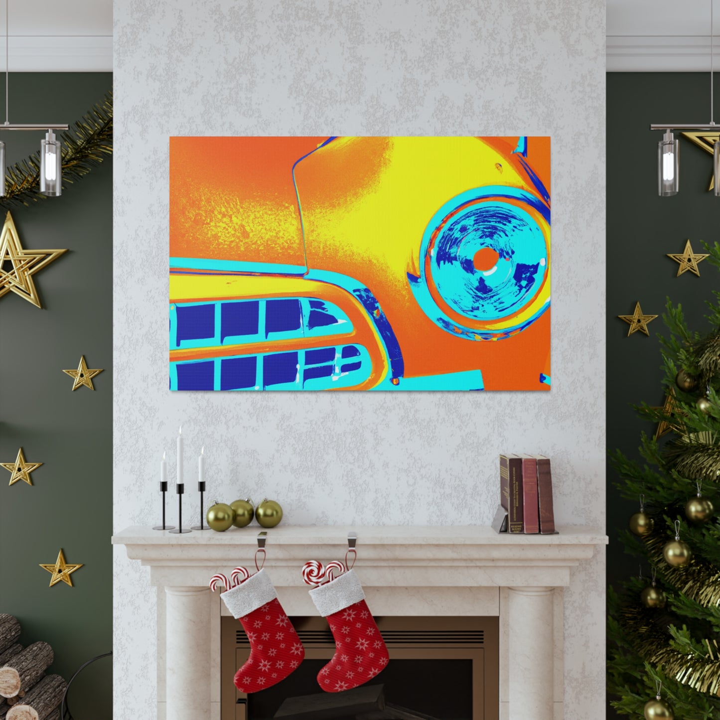 'Vintage Car Roadside Reminiscence' - Automobile Canvas