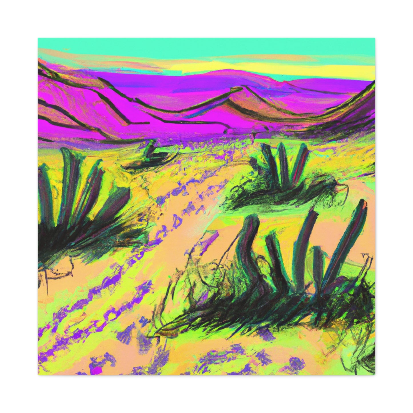 Oasis Mallow - Landscape - Canvas