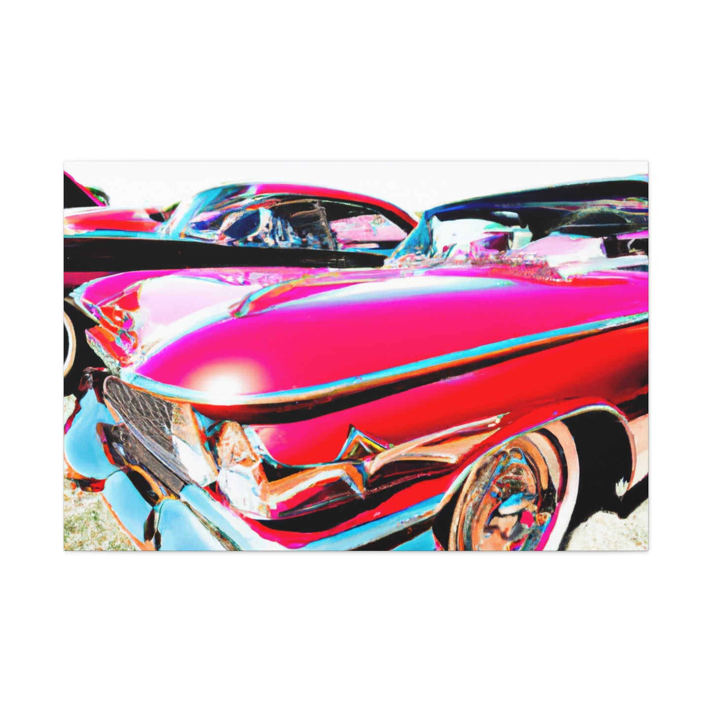"Red Wave" - Automobile Canvas
