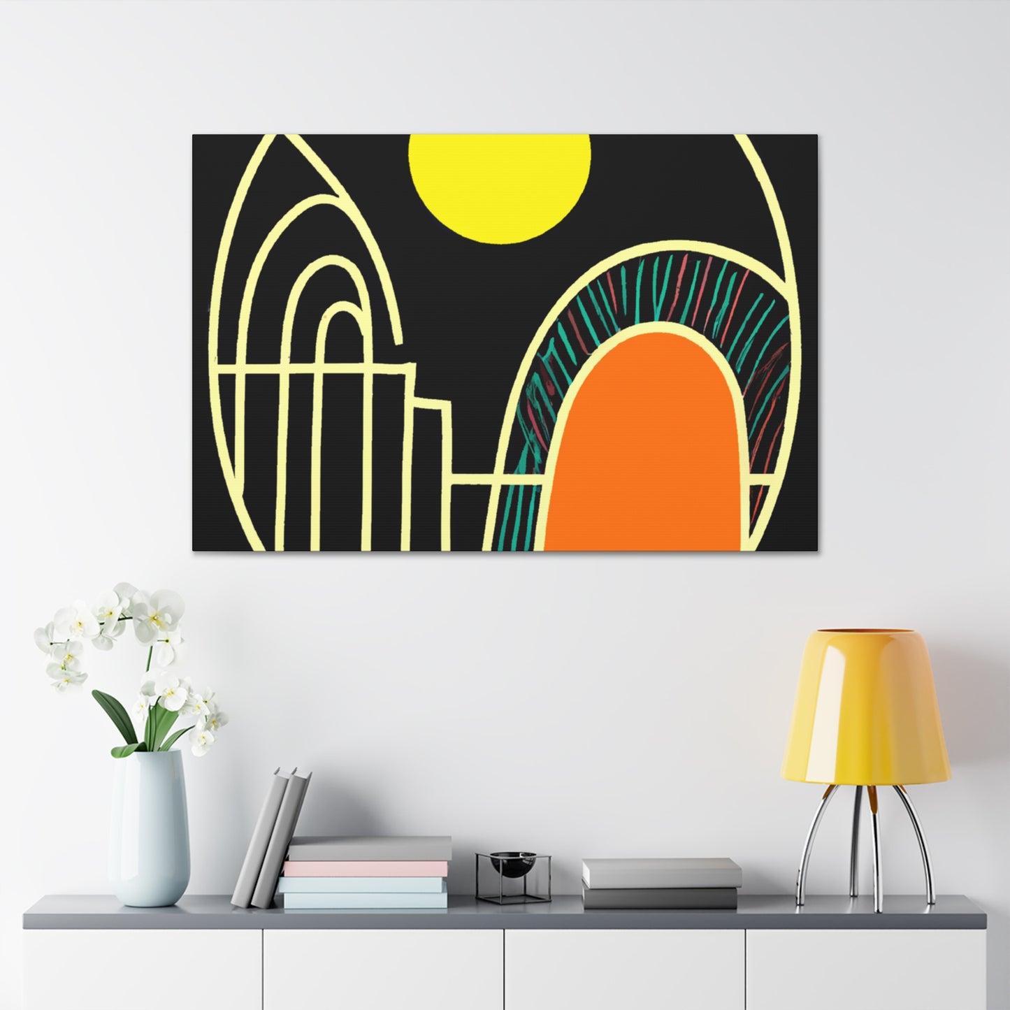 Retro Bloom - Midcentury - Canvas