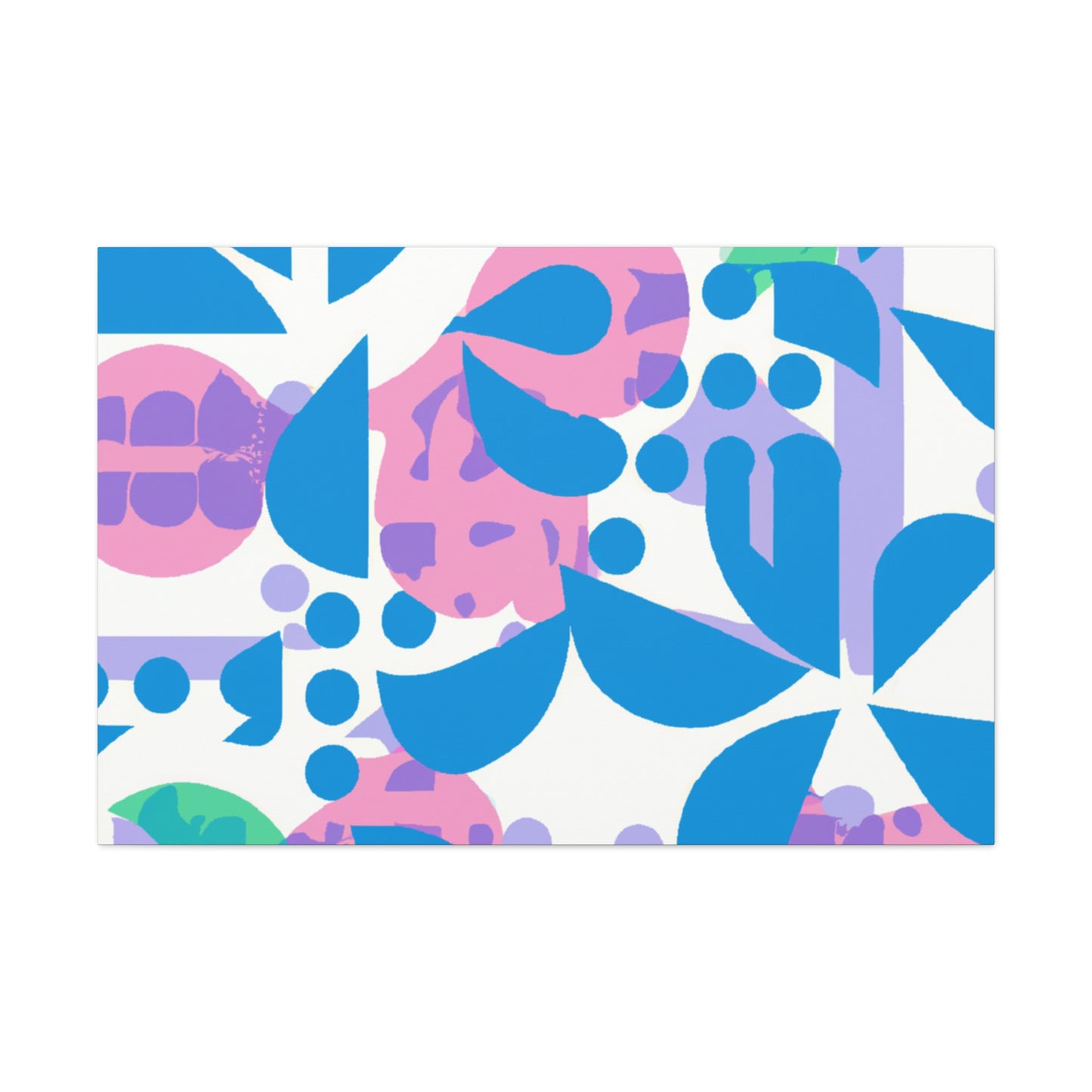 Blue Pinky - Floral Canvas