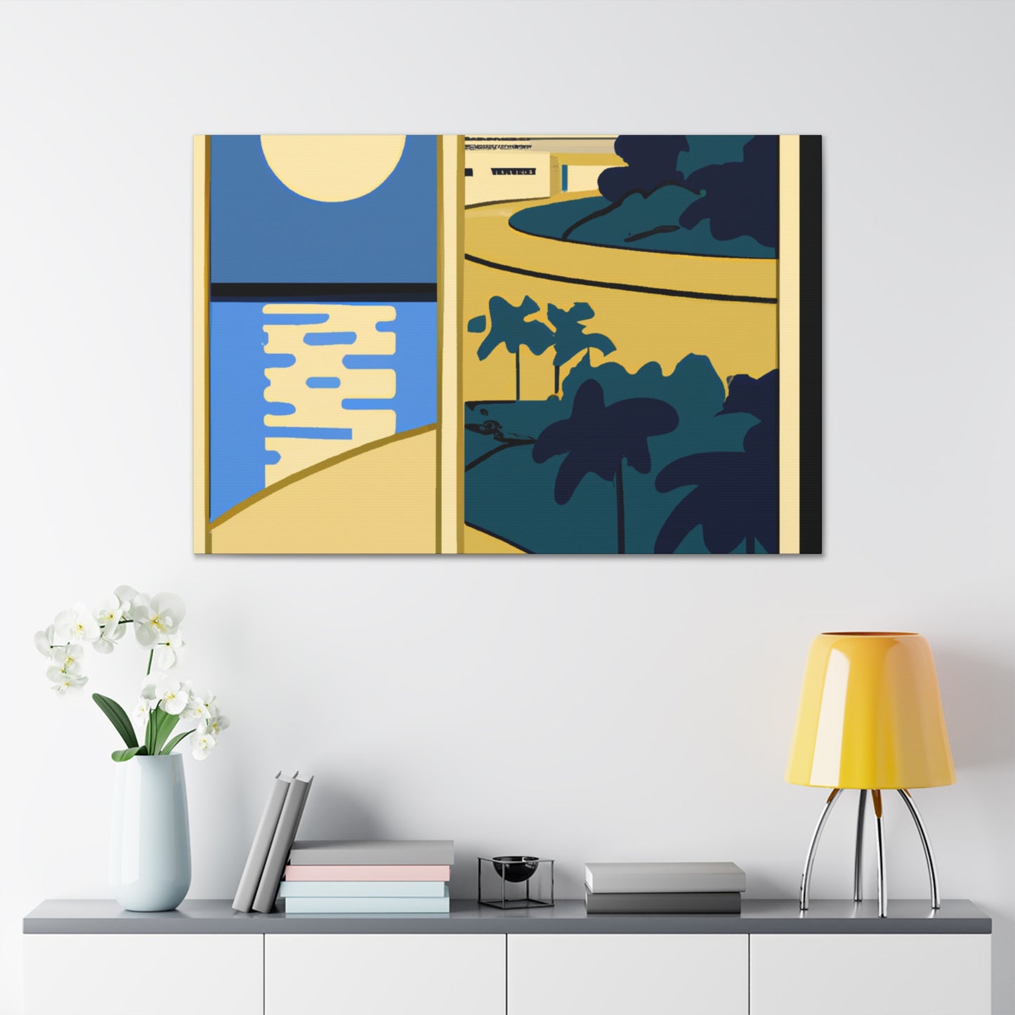 Green Sapling Shine - Midcentury - Canvas