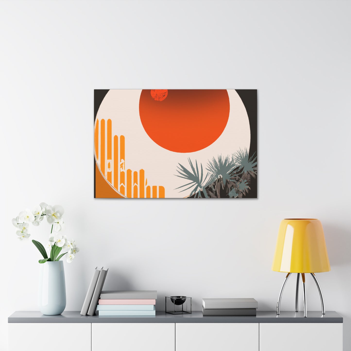 Orange Cascade - Midcentury - Canvas