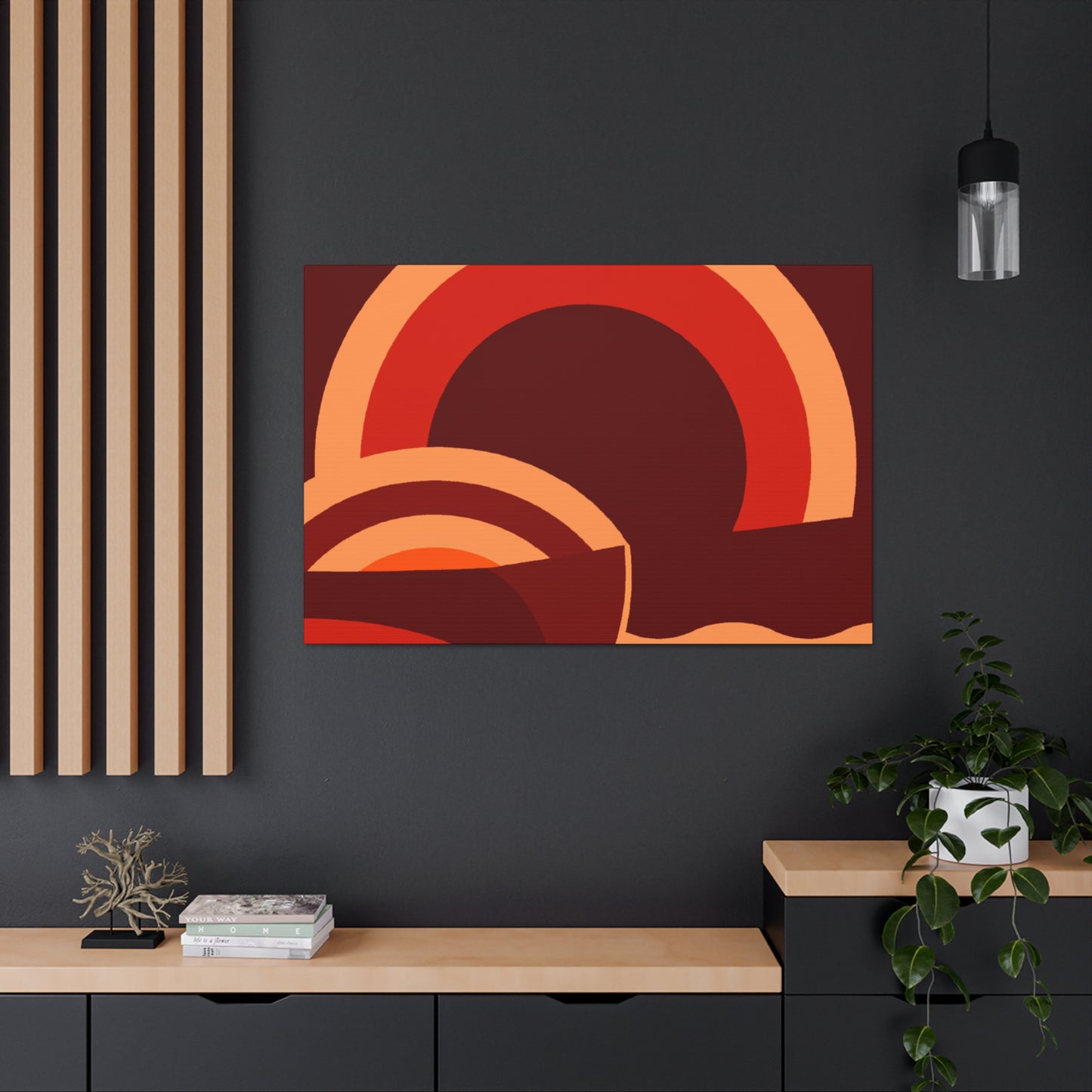Circular Bliss - Midcentury Canvas