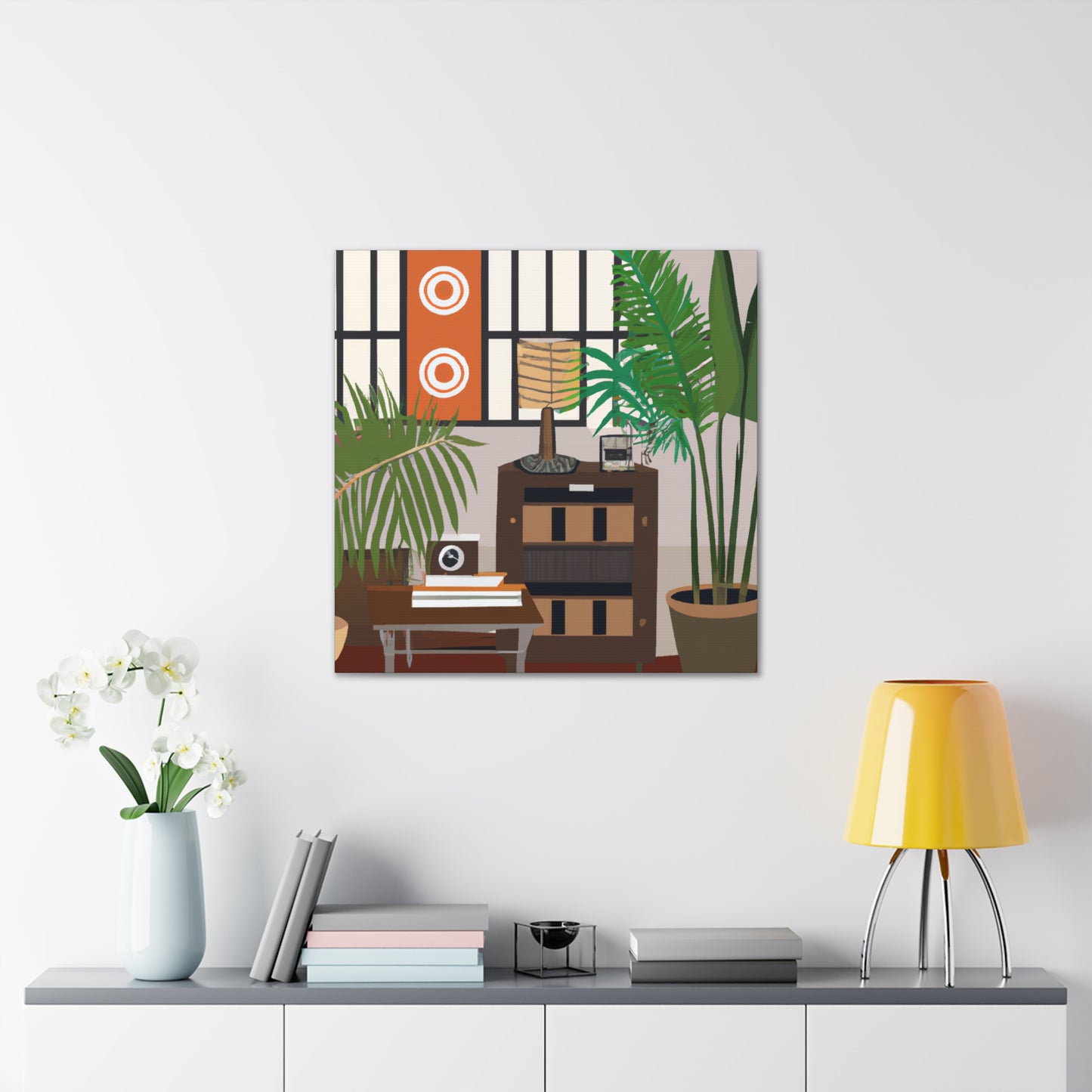 Vivid Blooms - Midcentury - Canvas