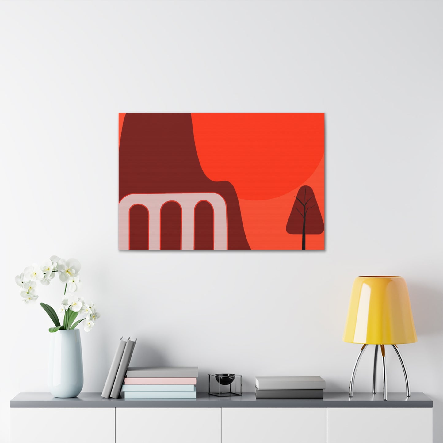 'Abstract Illusion - Midcentury' - Canvas