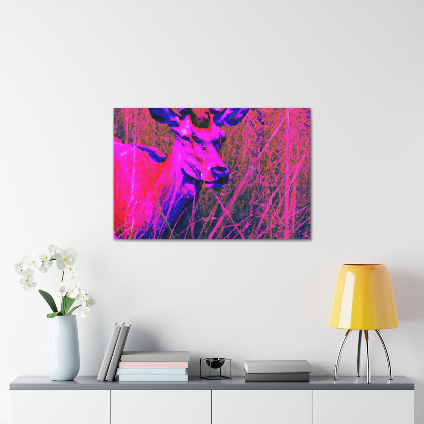 Pink Deer - Canvas - Wildlife