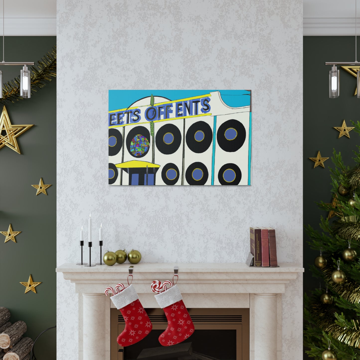 Sock Hop Shoppe - Retro Music Canvas