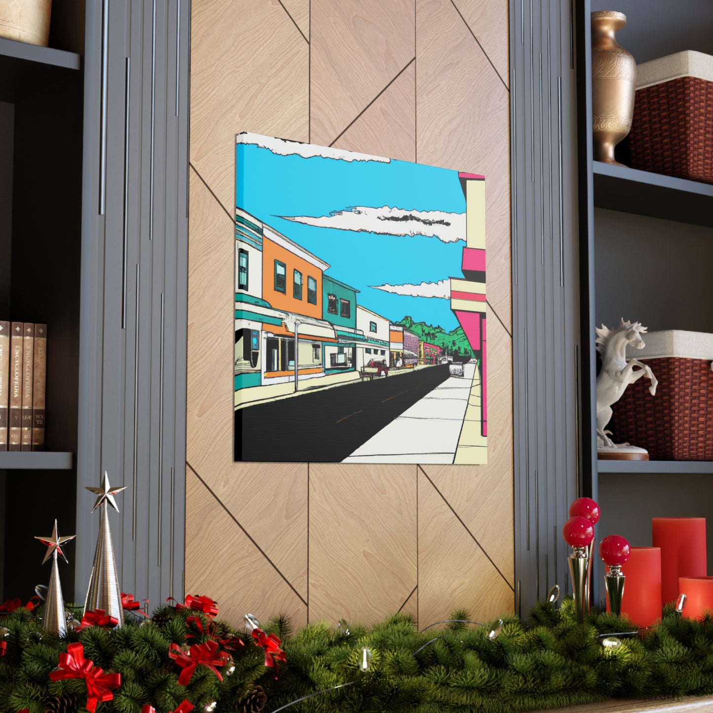 St Louis Ave - Architectural Canvas Pop Art