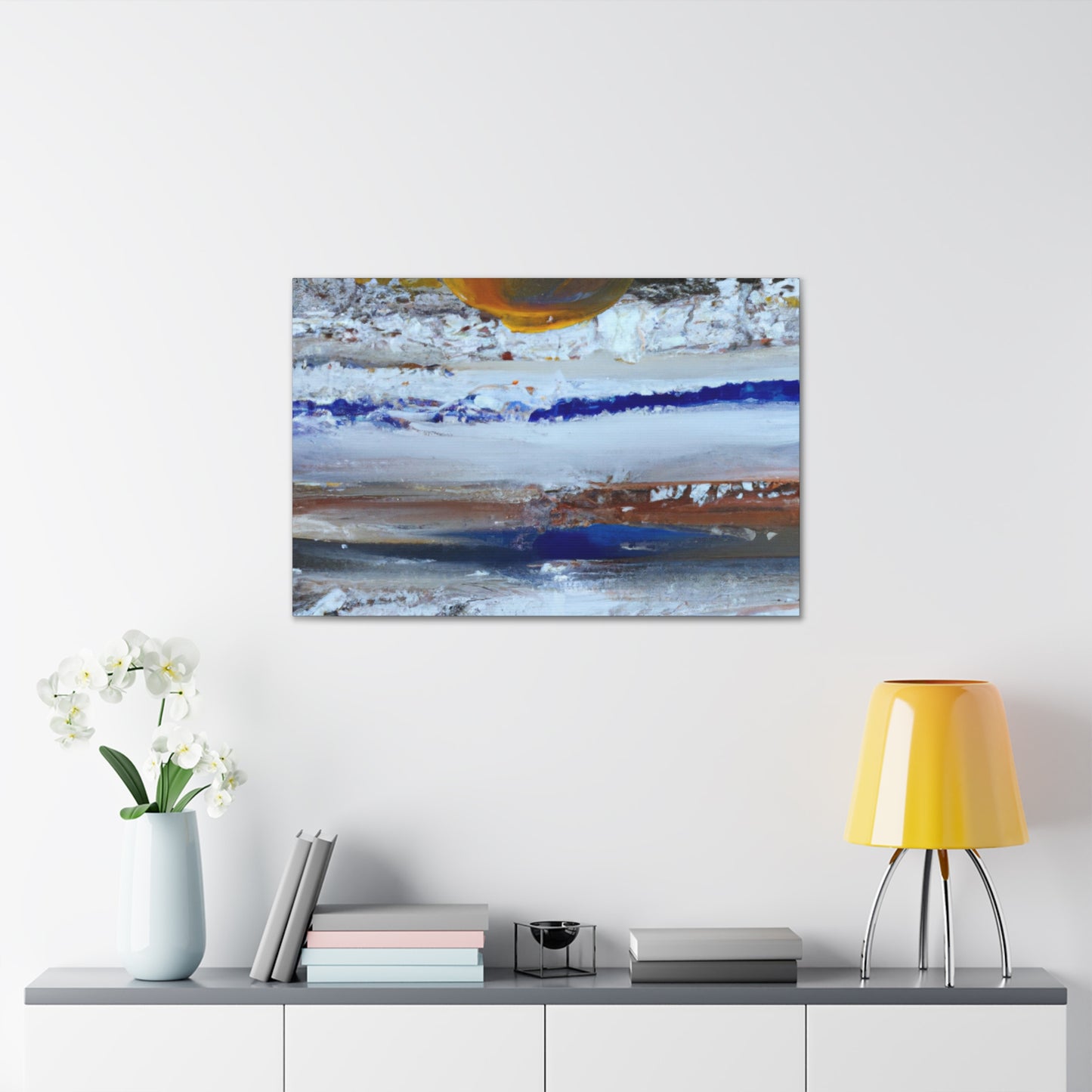 Below The Ice - Abstract Canvas