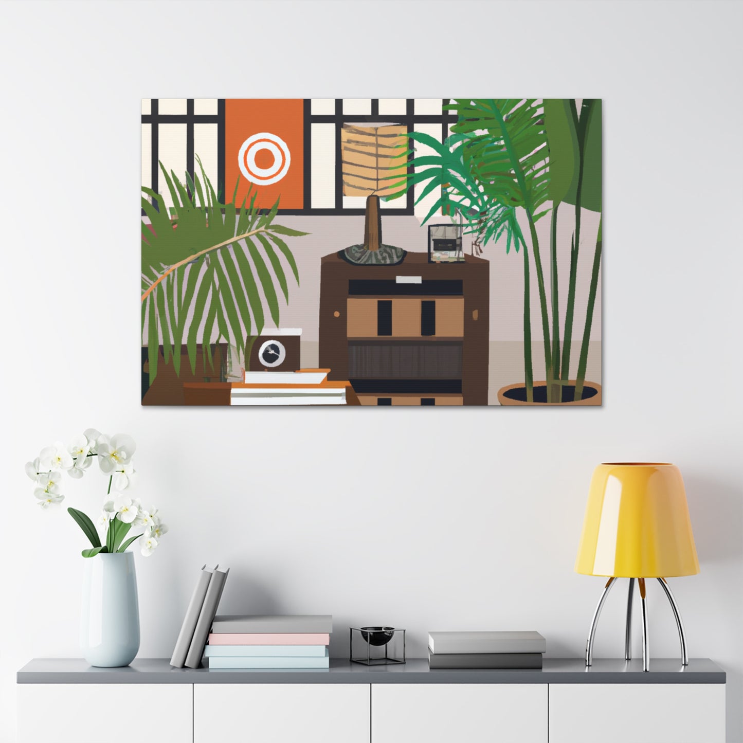 Vivid Blooms - Midcentury - Canvas