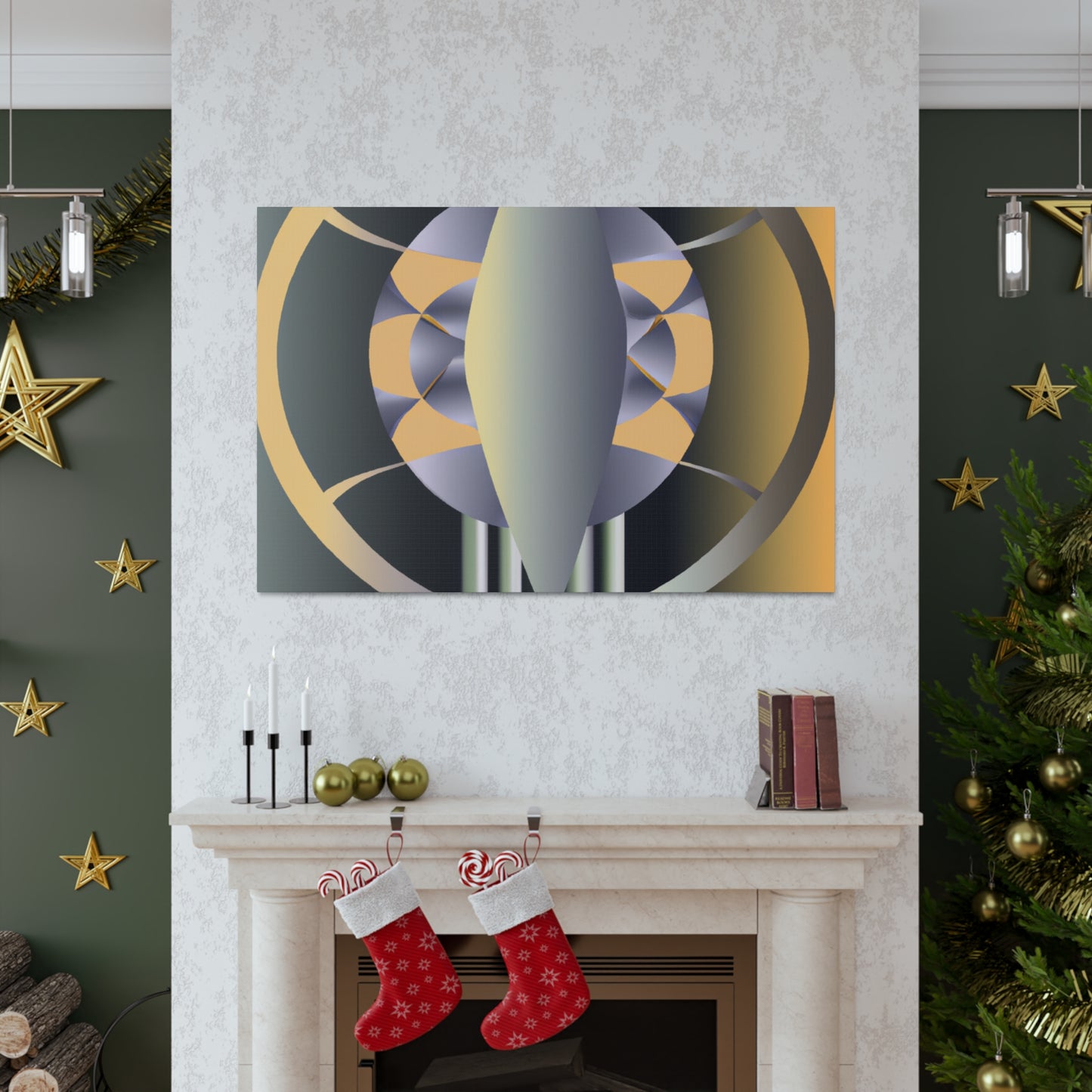The Spire. - Retro Design Canvas Art Deco