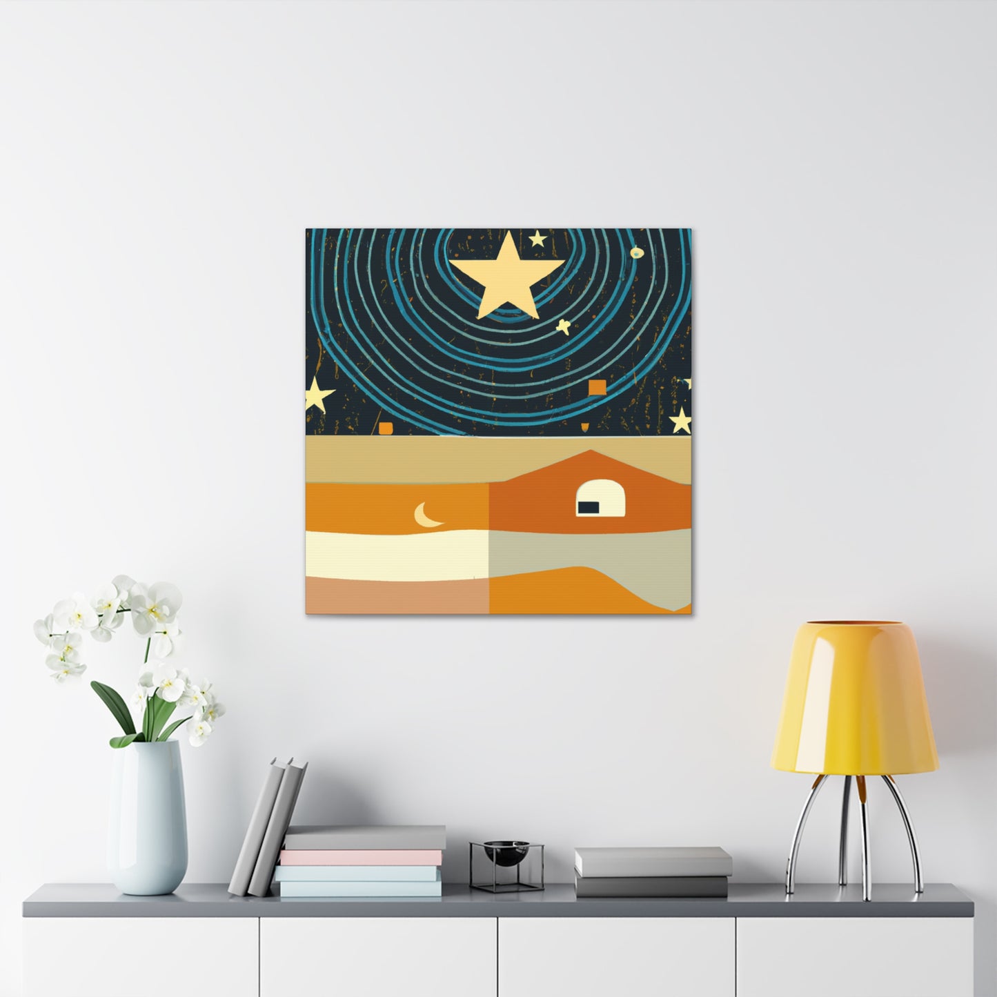 Splash of Sunshine - Midcentury - Canvas