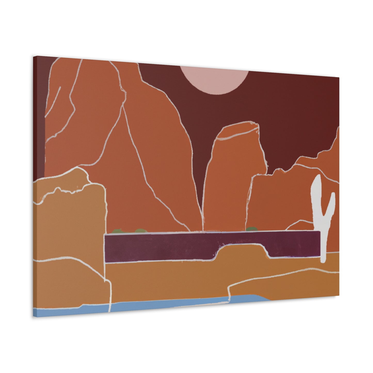 "Cityscape Odyssey - Midcentury" - Canvas