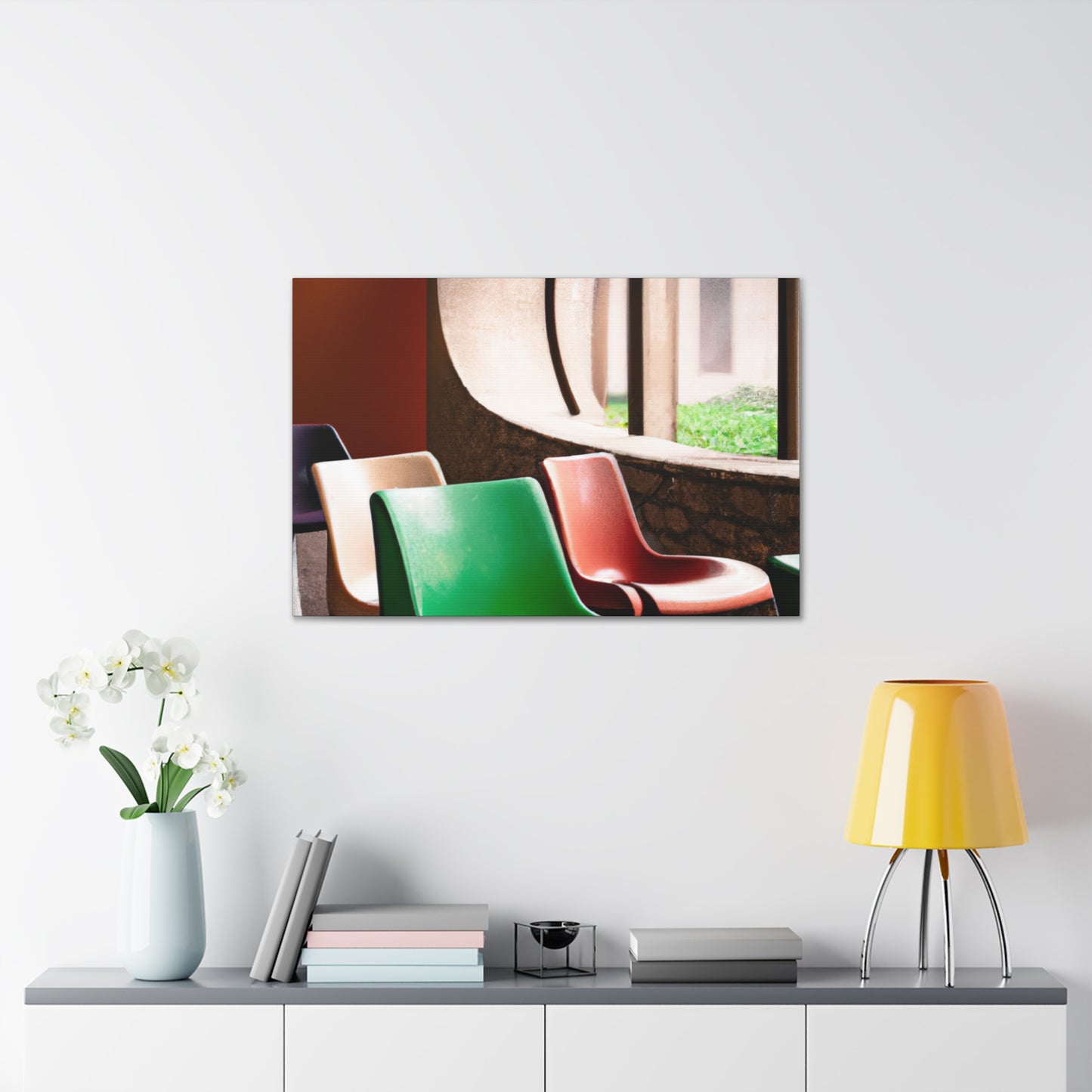 "Breezy Oasis - Midcentury" - Canvas