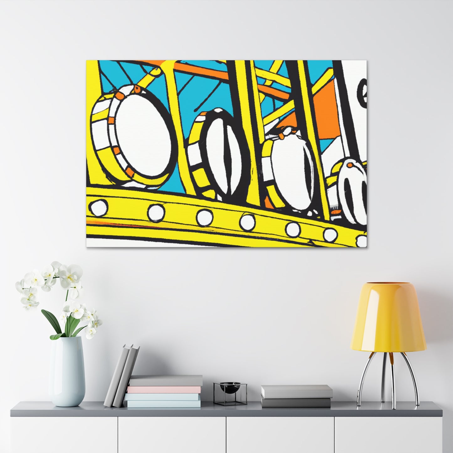 Dinky Diner Lights - Canvas - Pop Artt