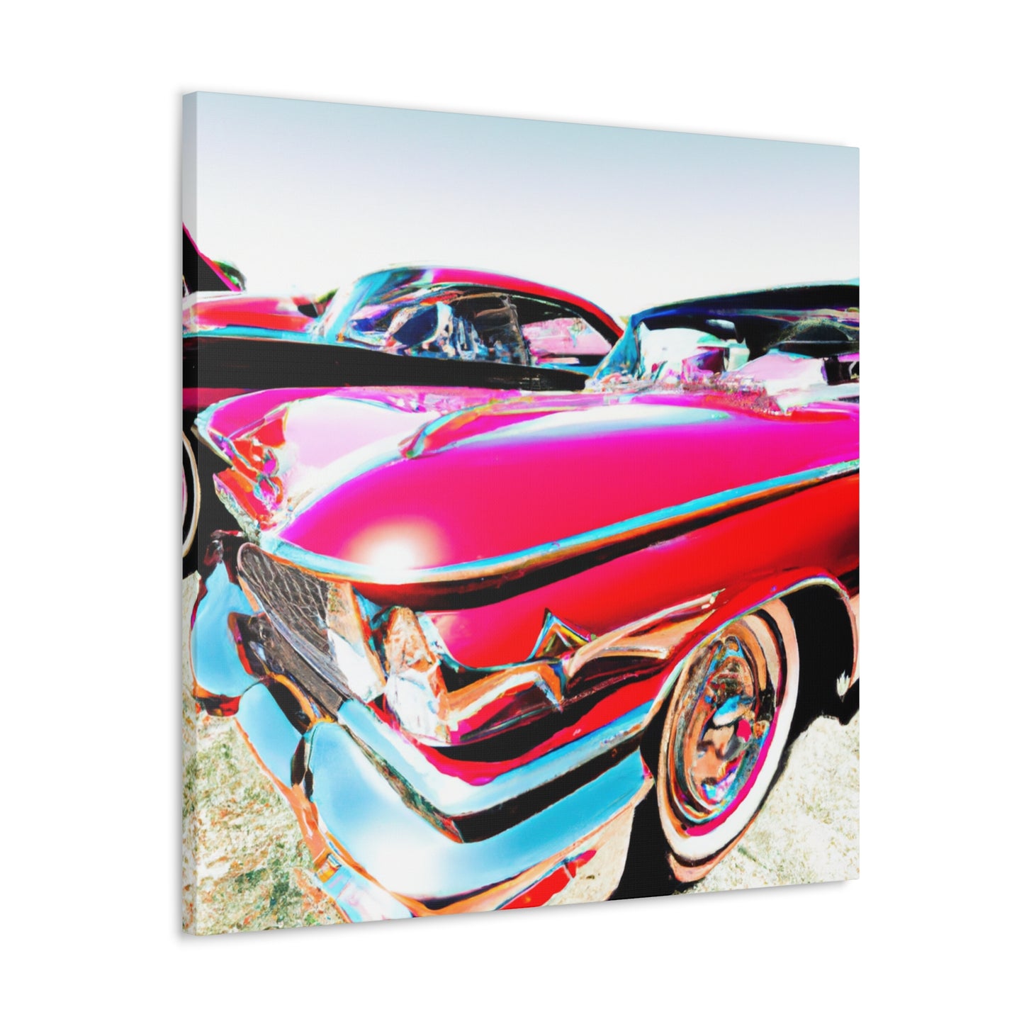 "Red Wave" - Automobile Canvas