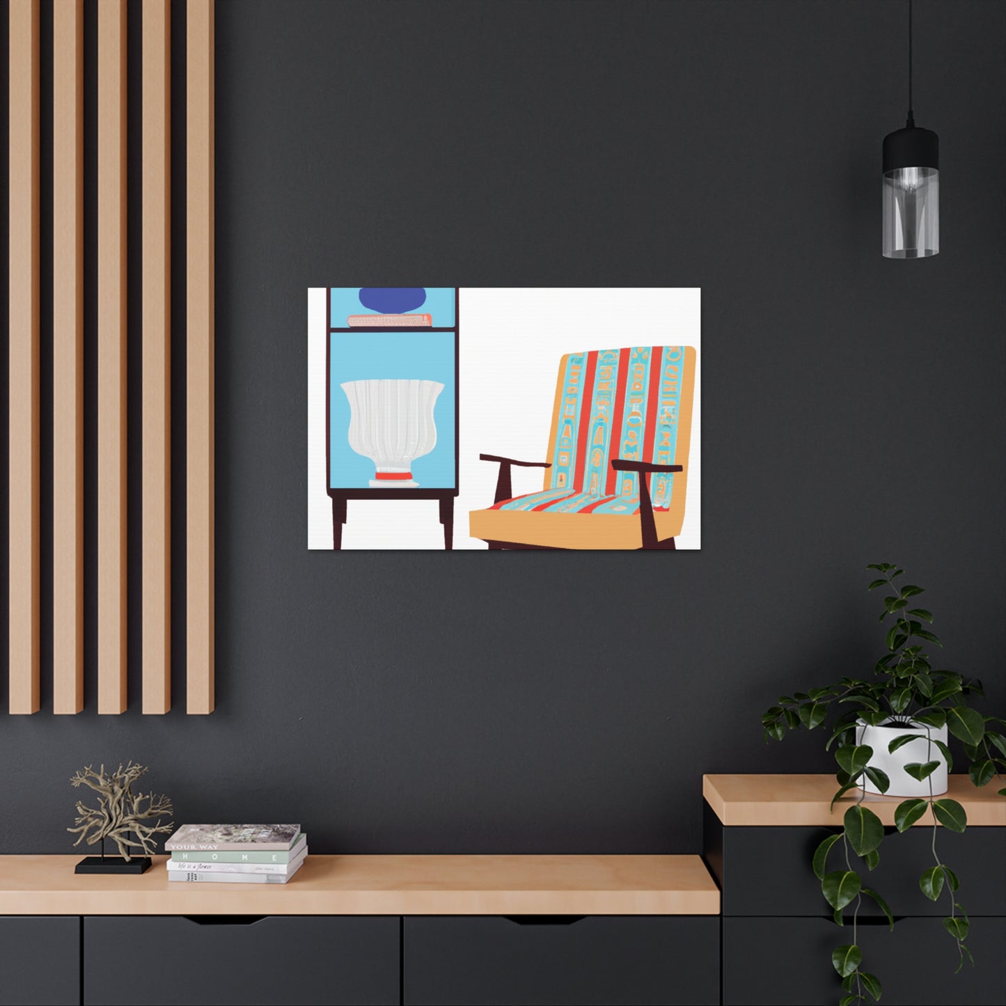 Cottoncloud Cat - Midcentury Canvas