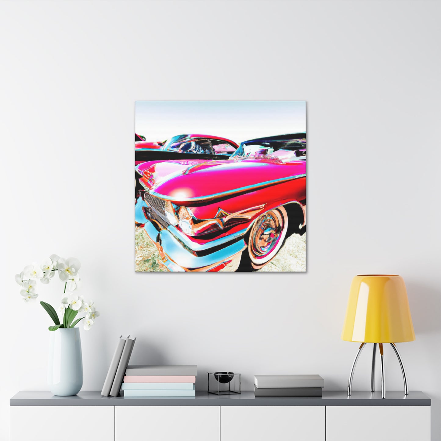"Red Wave" - Automobile Canvas