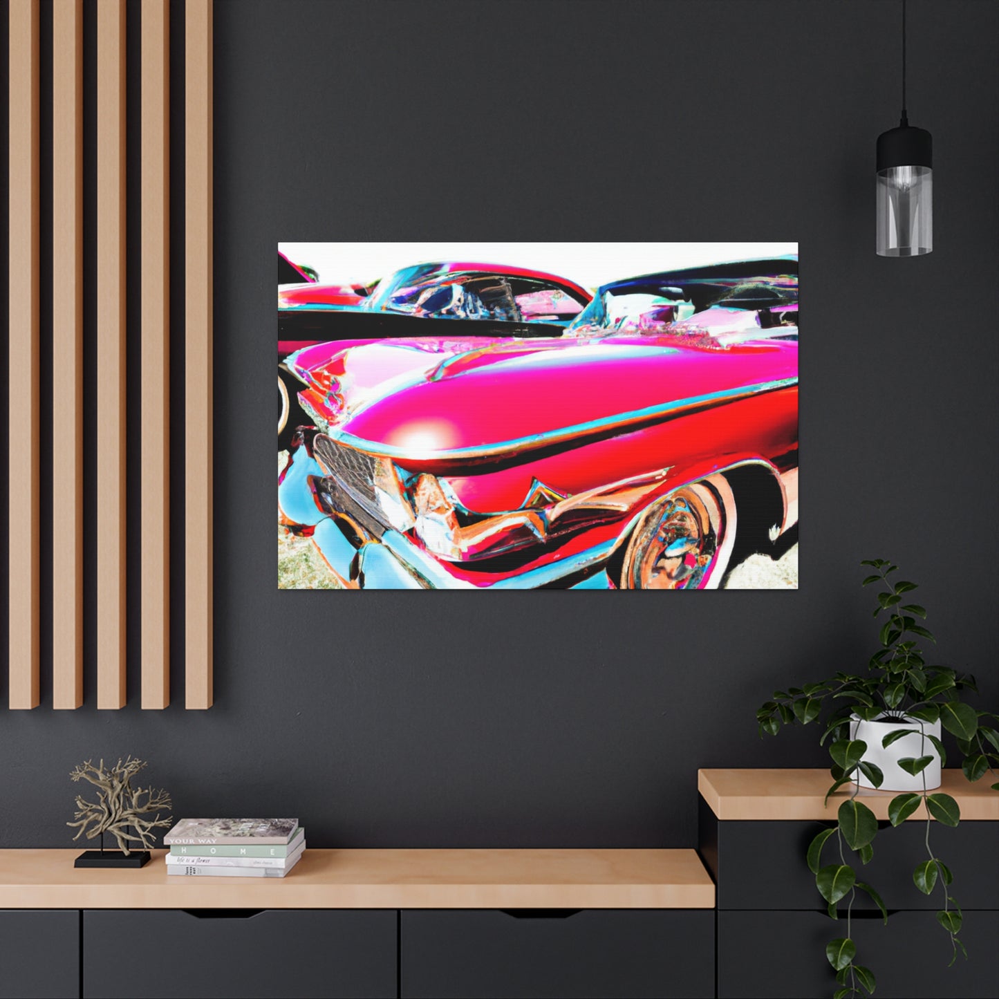 "Red Wave" - Automobile Canvas