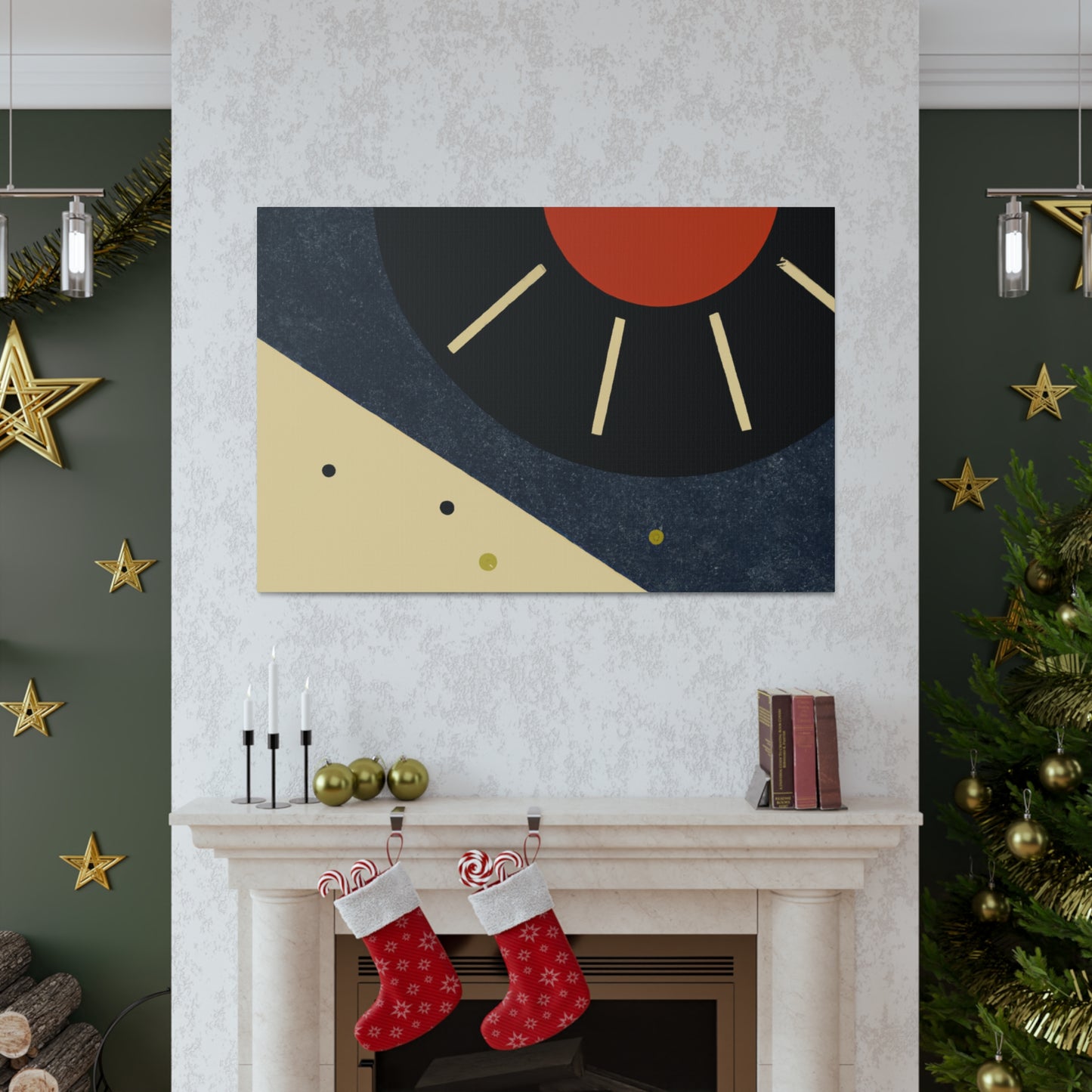 Rays - Retro Music Midcentury Canvas