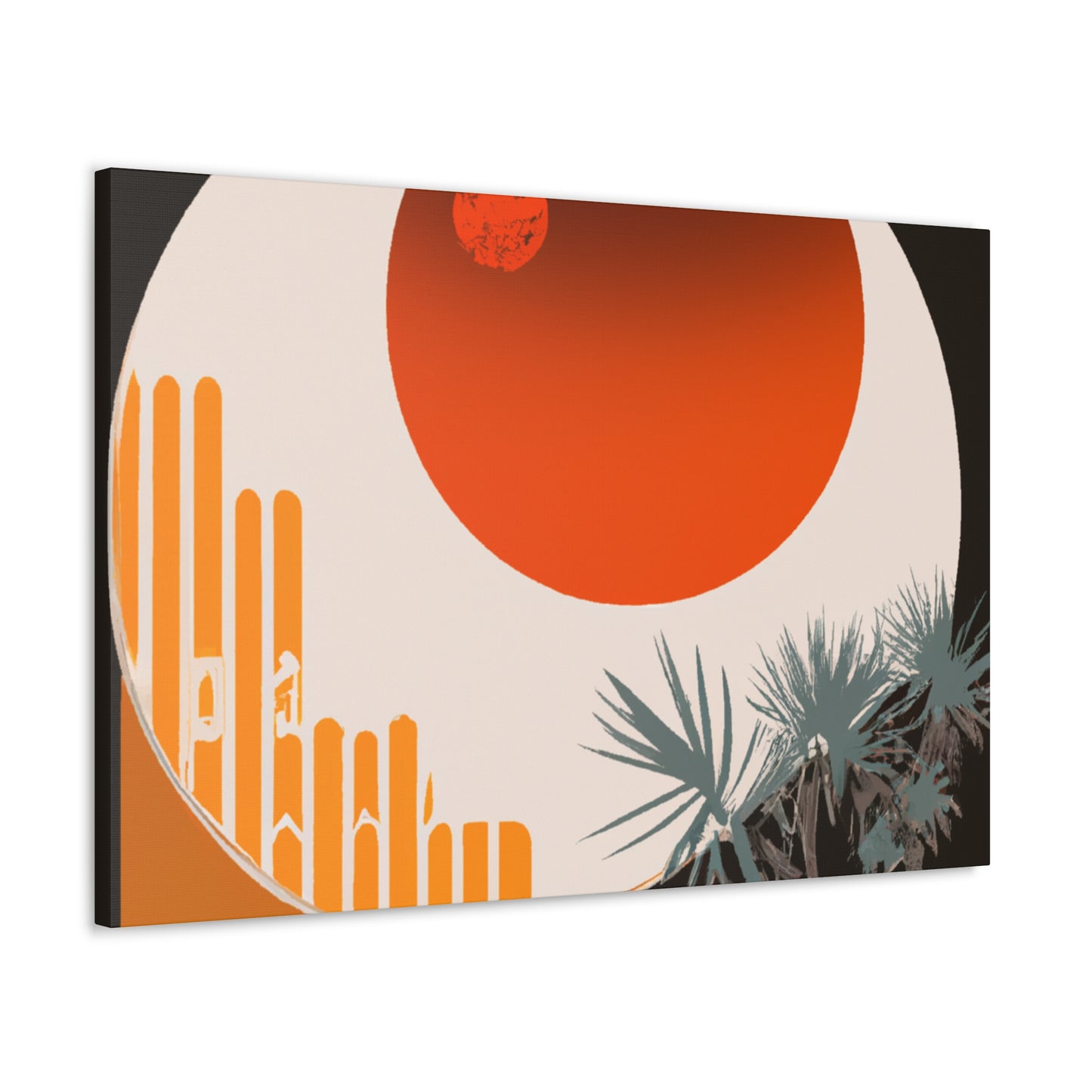 Orange Cascade - Midcentury - Canvas