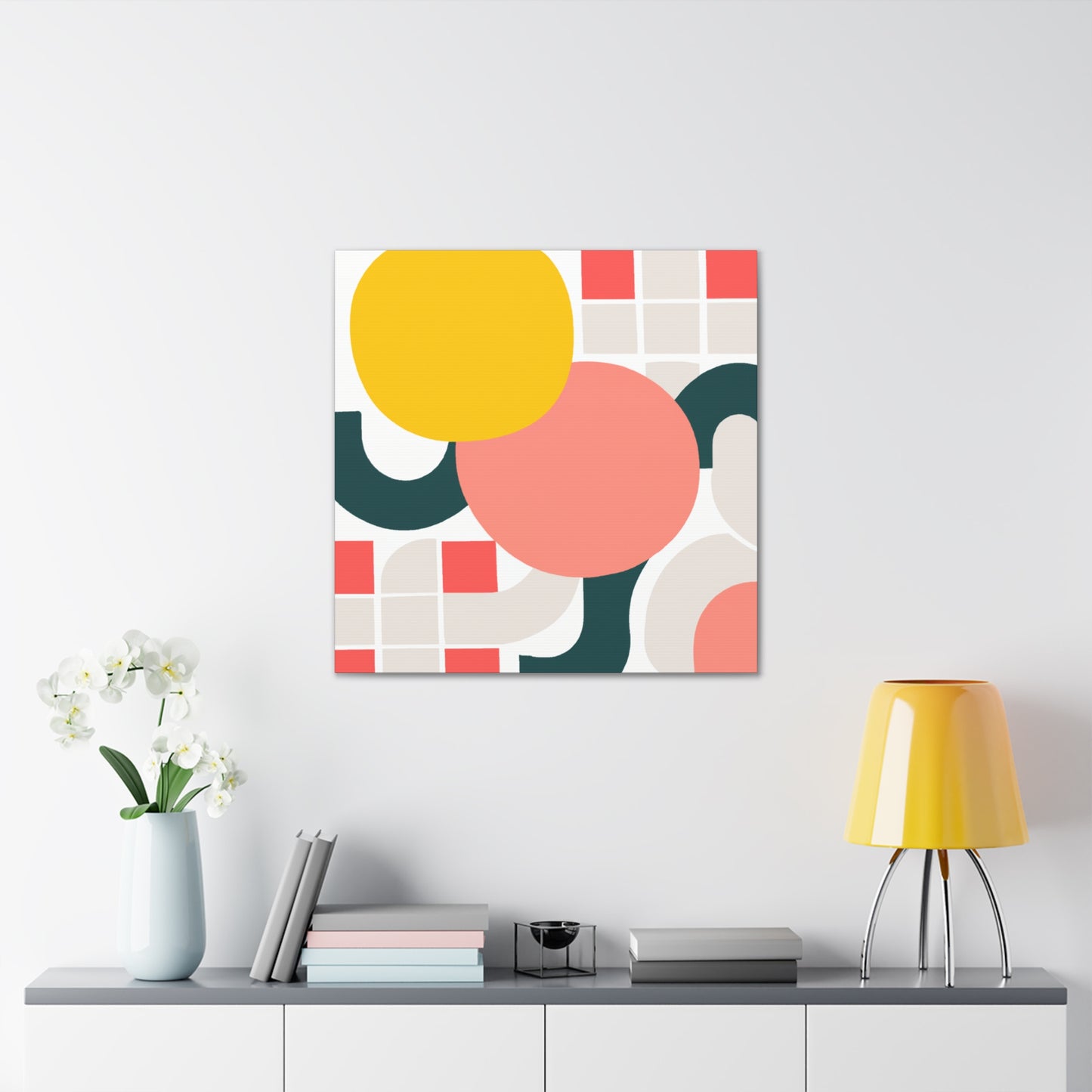 Abstract Blue - Midcentury - Canvas