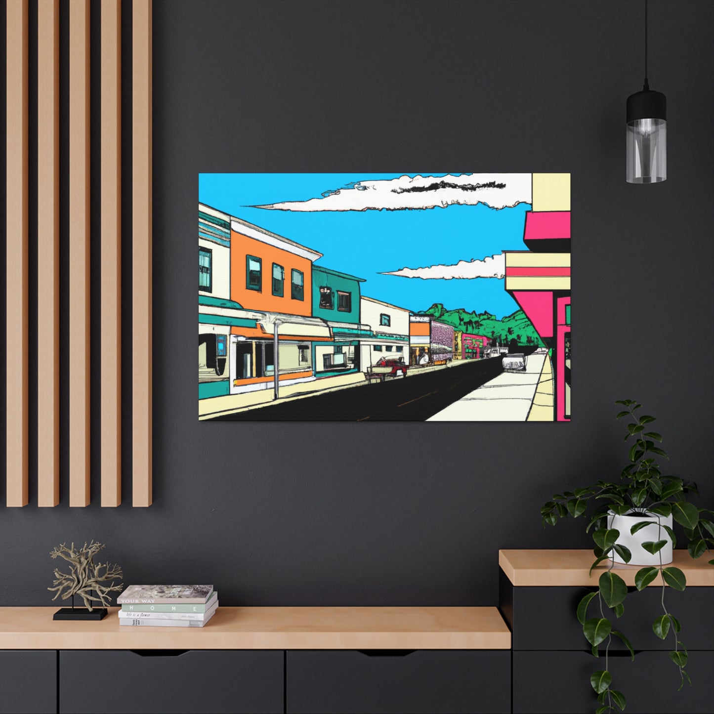 St Louis Ave - Architectural Canvas Pop Art